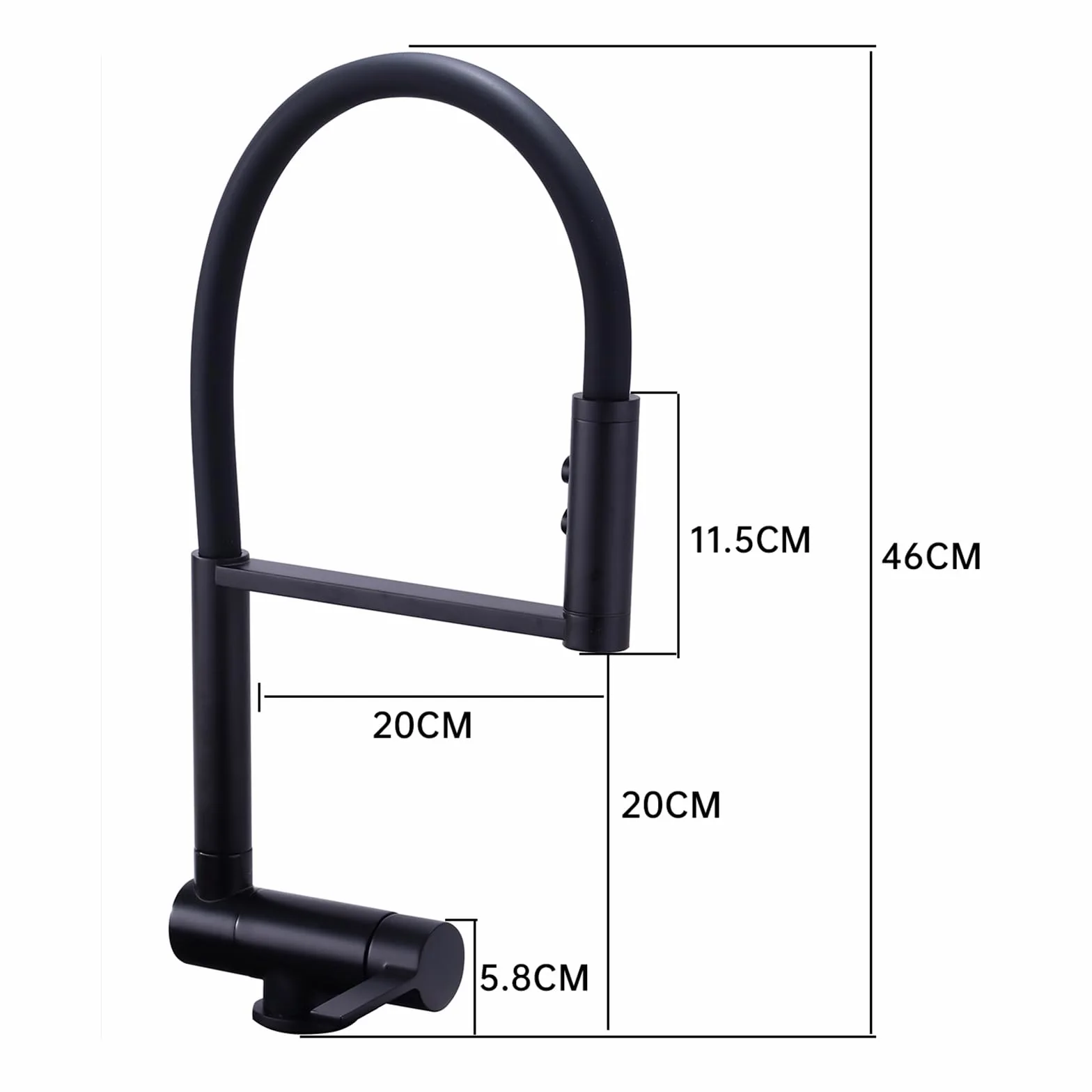 Rubinetto Lavello Cucina con Doccetta Nero Miscelatore Cucina Pieghevole Sottofinestra Rubinetti Cucina Flessibile con 2 Tipi di Spruzzo