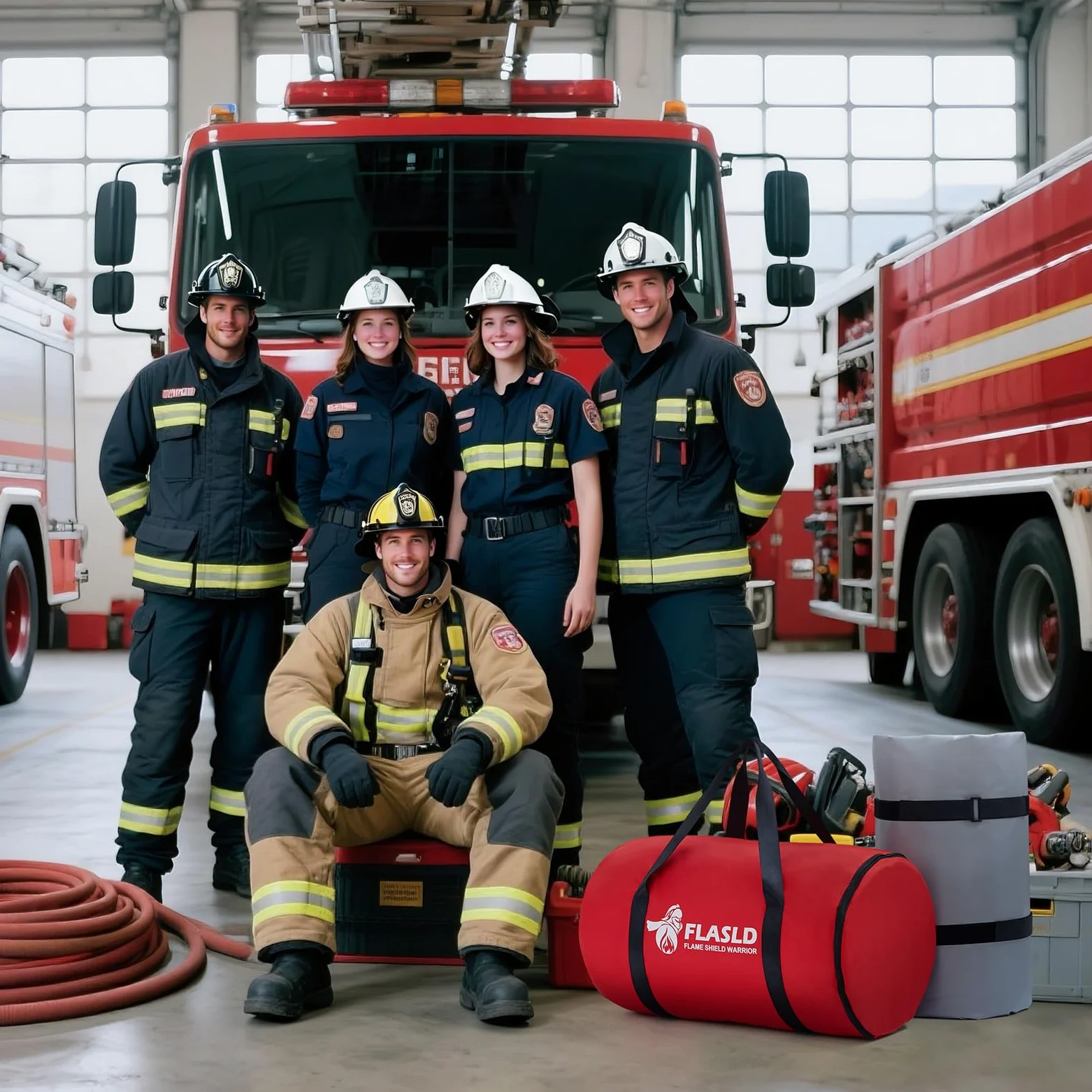 FLASLD Coperta antincendio per auto, 6 x 9 m, Coperta antincendio di Grandi Dimensioni per Auto e Garage - Coperta di Emergenza per la soppressione del Calore, estintore Spesso