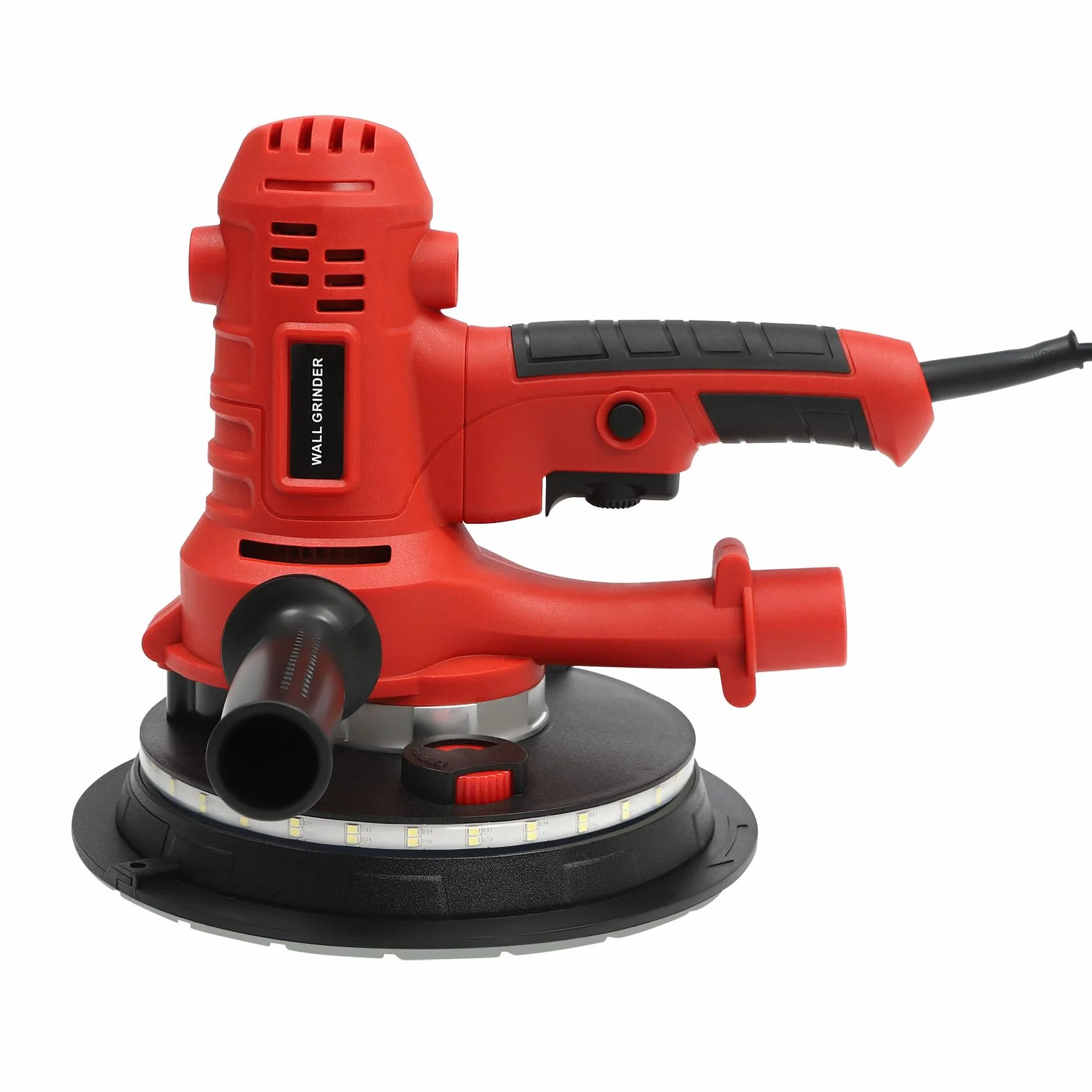 Smerigliatrice per muro a secco con aspirazione, 1200 W, 1200-2500 RPM, set blocchi abrasivi aspirazione LED, levigatura senza polvere