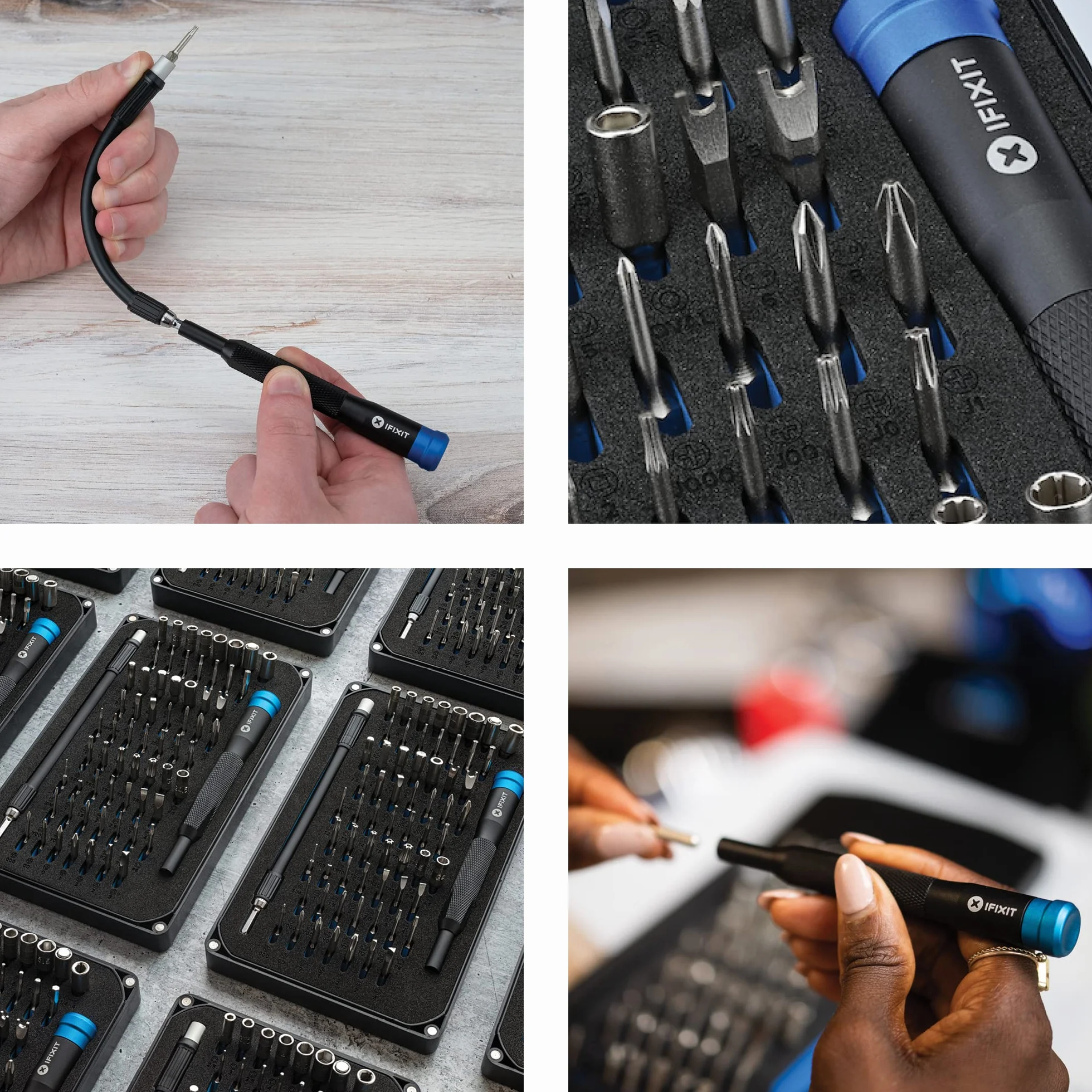 iFixit Mako Precision Bit Set, set di punte da cacciavite di precisione, con 64 punte per cacciavite (4 mm), per smartphone, tablet, console ecc.