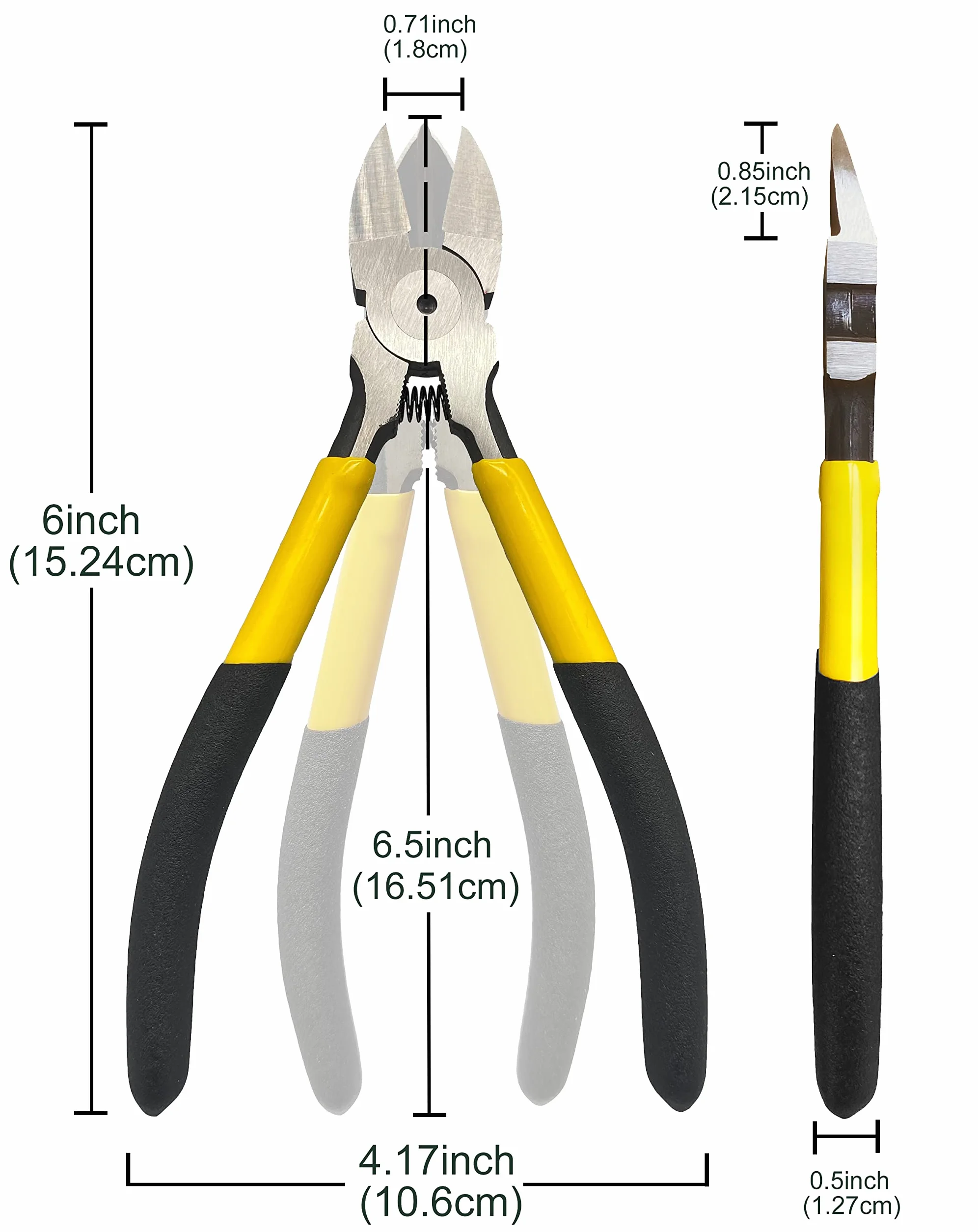 BOOSDEN Tronchesa, 10 Pezzi, 152mm, Pinza Diagonale e a Taglio Laterale per Gioielli, Floreale, Elettrico