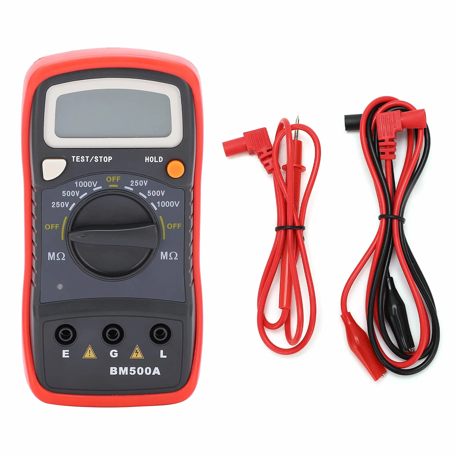 Tester di resistenza, misuratore di resistenza di isolamento digitale LCD BM500A 1000V Megohm Meter