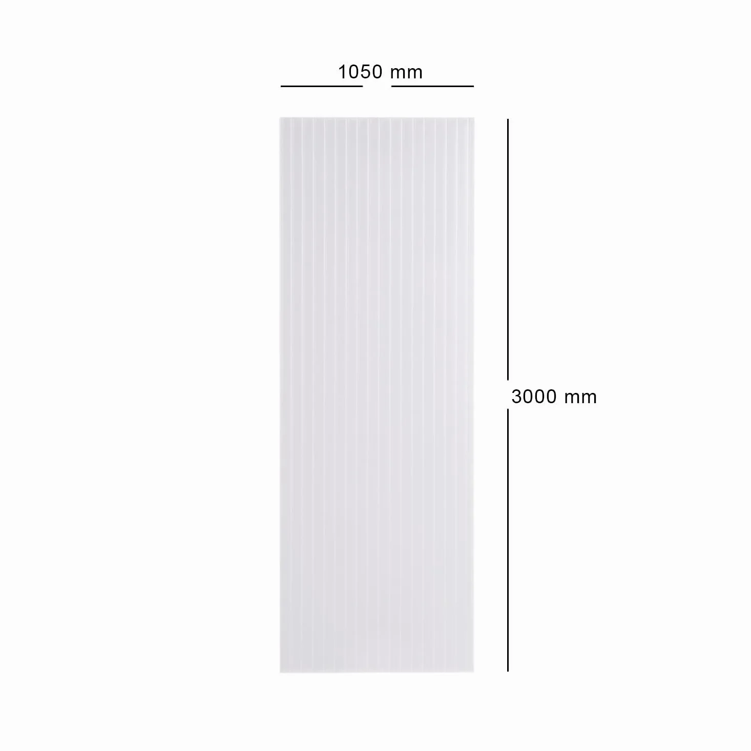 Lastra Policarbonato Alveolare 3000x1050 mm Spessore 16 mm 5X Pareti Trasparente
