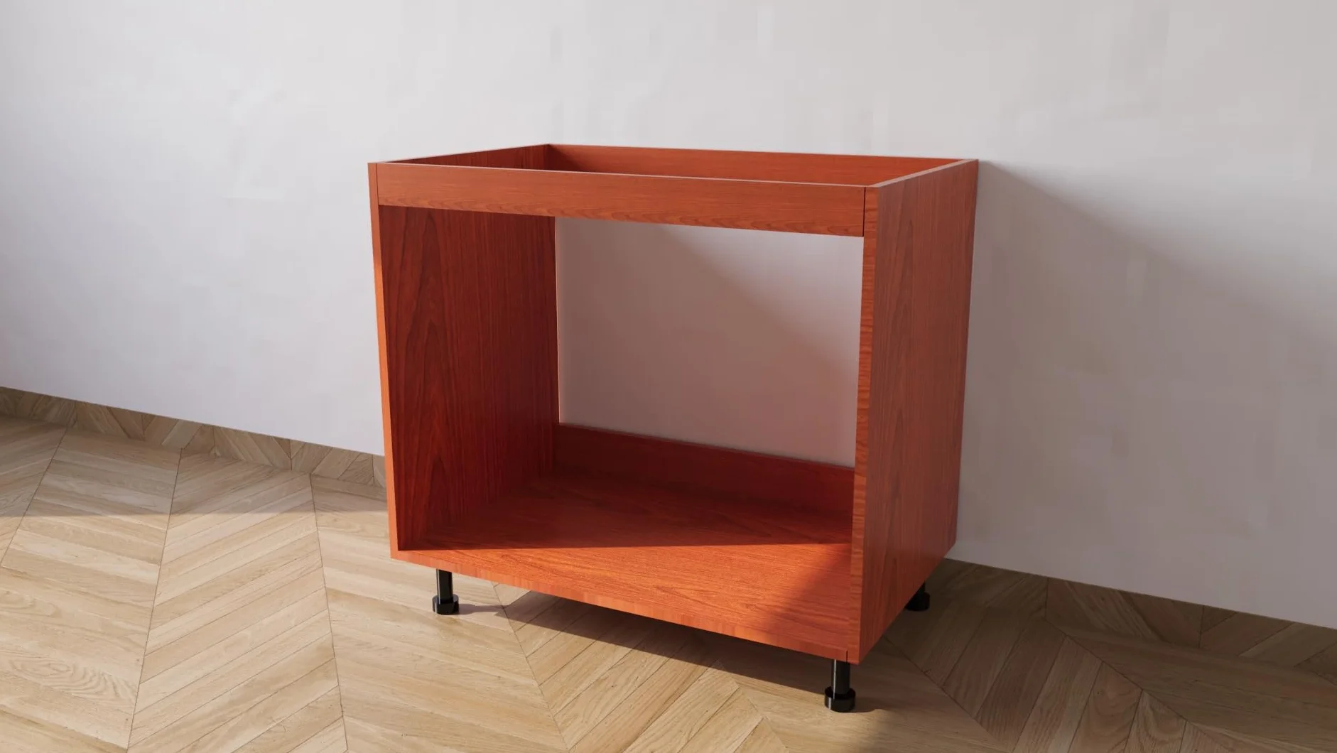 Alfredo Calandrelli Base da lavello d appoggio con Le Seguenti Misure l=80 cm p=55 cm h=72 cm Colore Ciliegio con spedizione in Kit Senza Ante