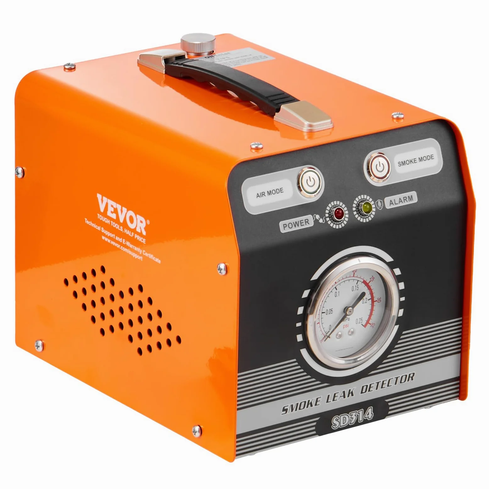 VEVOR Macchina rilevatore perdite di Fumo per Auto, Rilevatore di perdite di Fumo 8L/min, modalità Aria e modalità Fumo, Rilevatore di perdite con manometro Pompe ad Aria, Tester diagnostico Auto