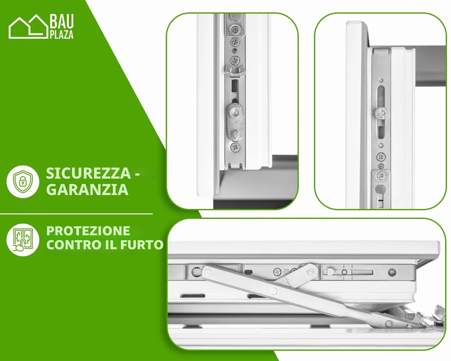 Finestra Serramenti in pvc Bianco - Vetro camera Larghezza x Altezza 50 x 70 cm apertura Sinistra 500 x 700 mm Funzione Girevole - Ottima scelta