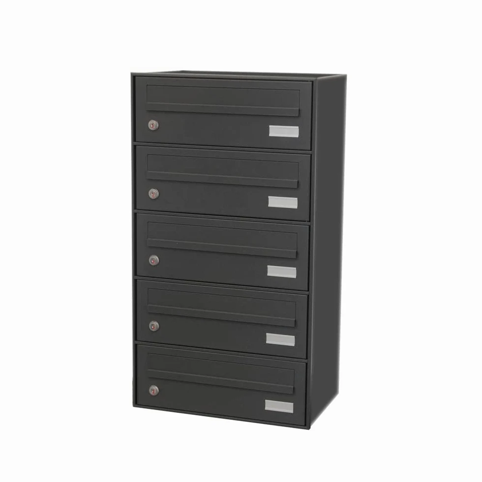 Cassette postali per esterno 5 posti Grigio Antracite