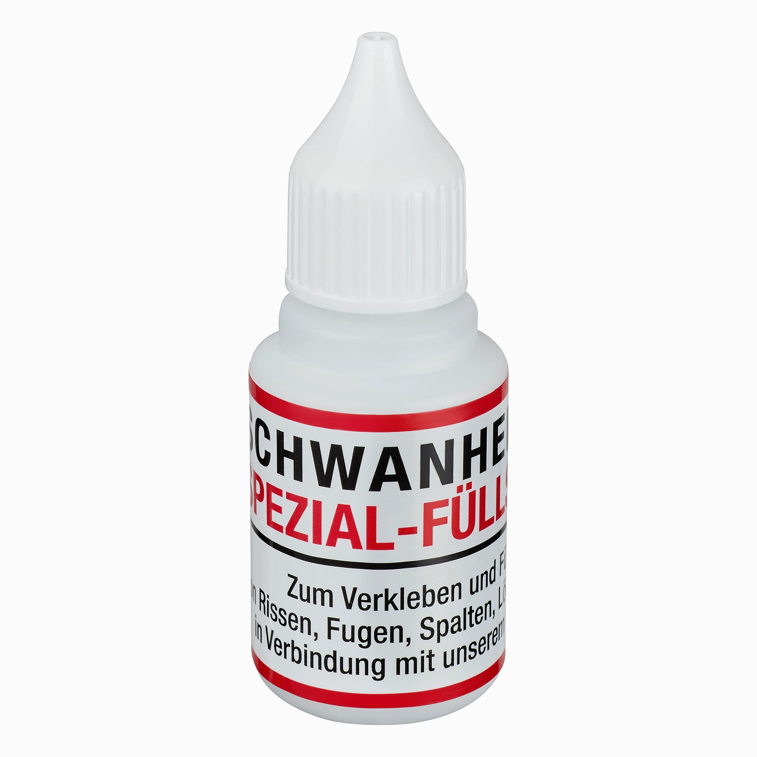 Set di colla industriale Schwanheimer: colla industriale 1 x 20 g, filler 1 x 30 g, 1 x dosaggio fine suggerimento, 1 x punta del gocciolamento