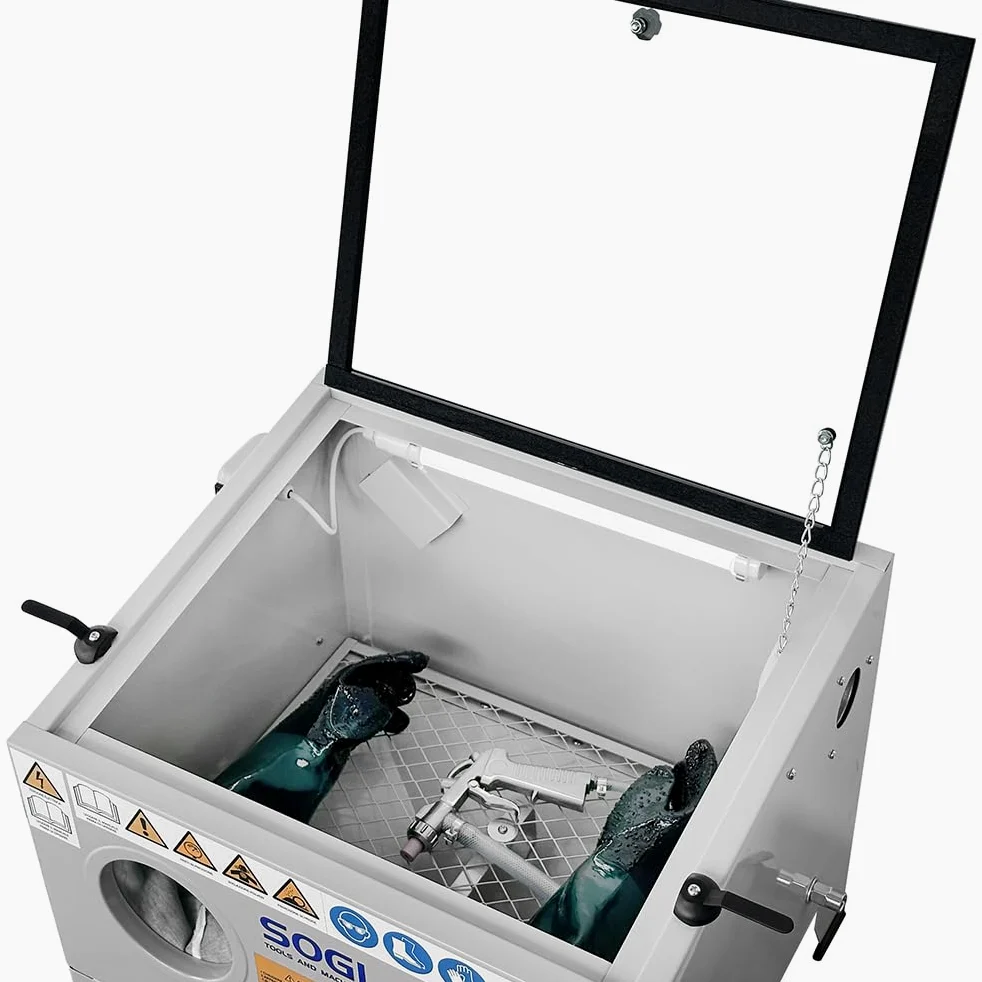SOGI S-56 Sabbiatrice da banco professionale - 95 L - cabina di sabbiatura 580x480x300 mm - con accessori