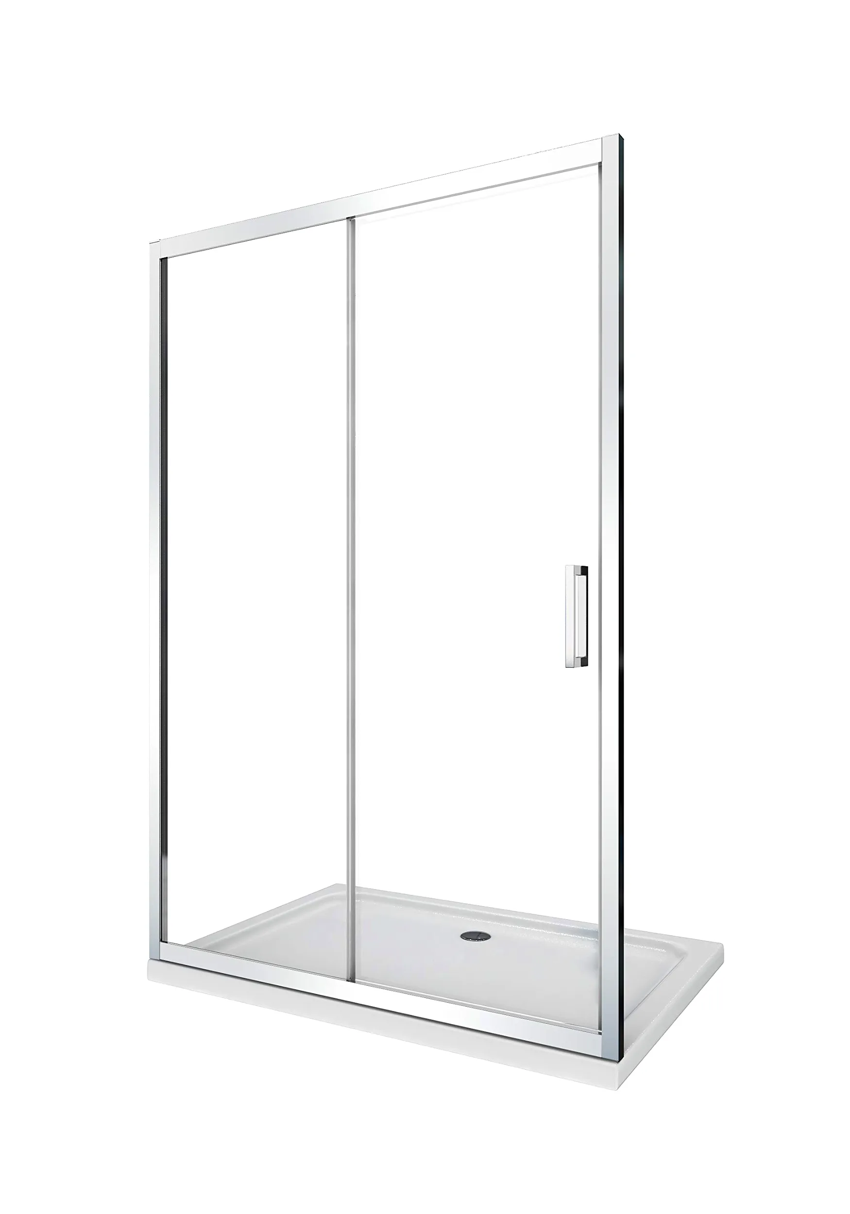 Porta Doccia Scorrevole Bagno Nicchia vetro 6 mm Anti-calcare H.190 (105-110 H.190 cm)