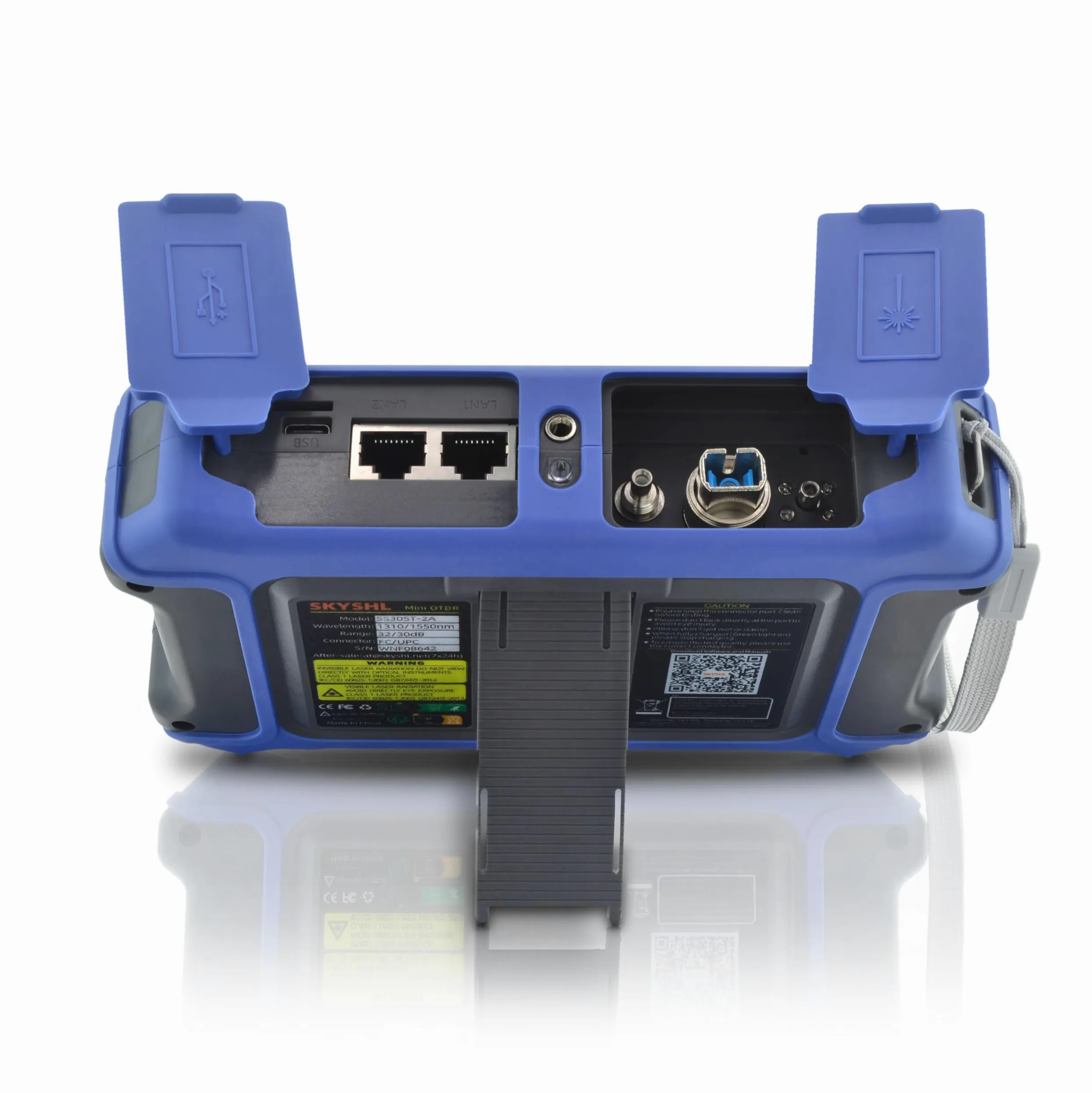 1310nm/28dB+1550nm/26dB SM Fibra OTDR Tester con OPM+10G OPM+OLS+VFL+Mappa degli Eventi+Tester di perdita+Test Multifibre+Test RJ45 con APC&UPC SC+FC+ST+LC-SS305T-2A1