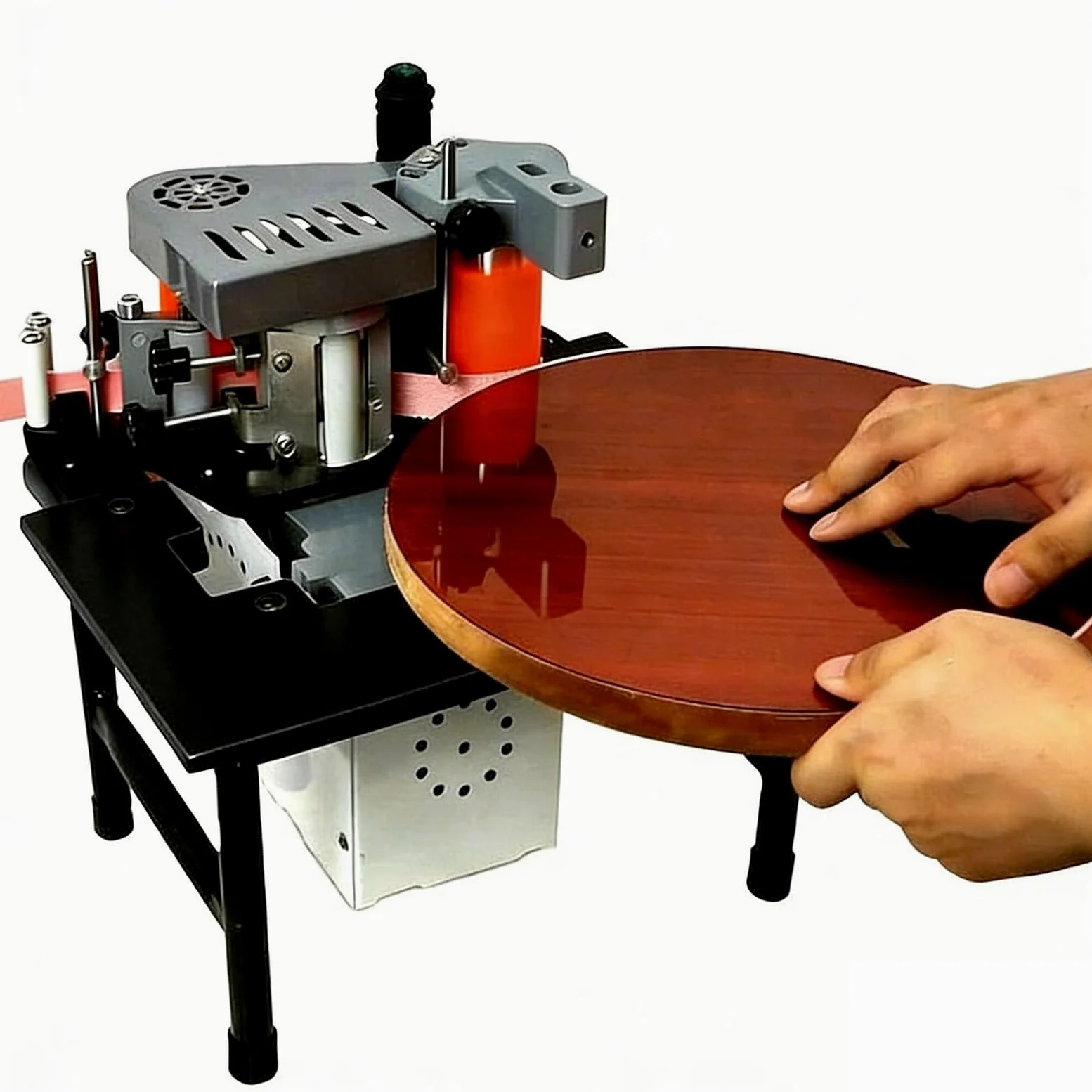 Incollatrice Manuale per Lavorazione del Legno,Bordatrice da Tavolo,Bordatrice Portatile,Bordatrice per Lavorazione del Legno,Larghezza 7-60 Mm Black