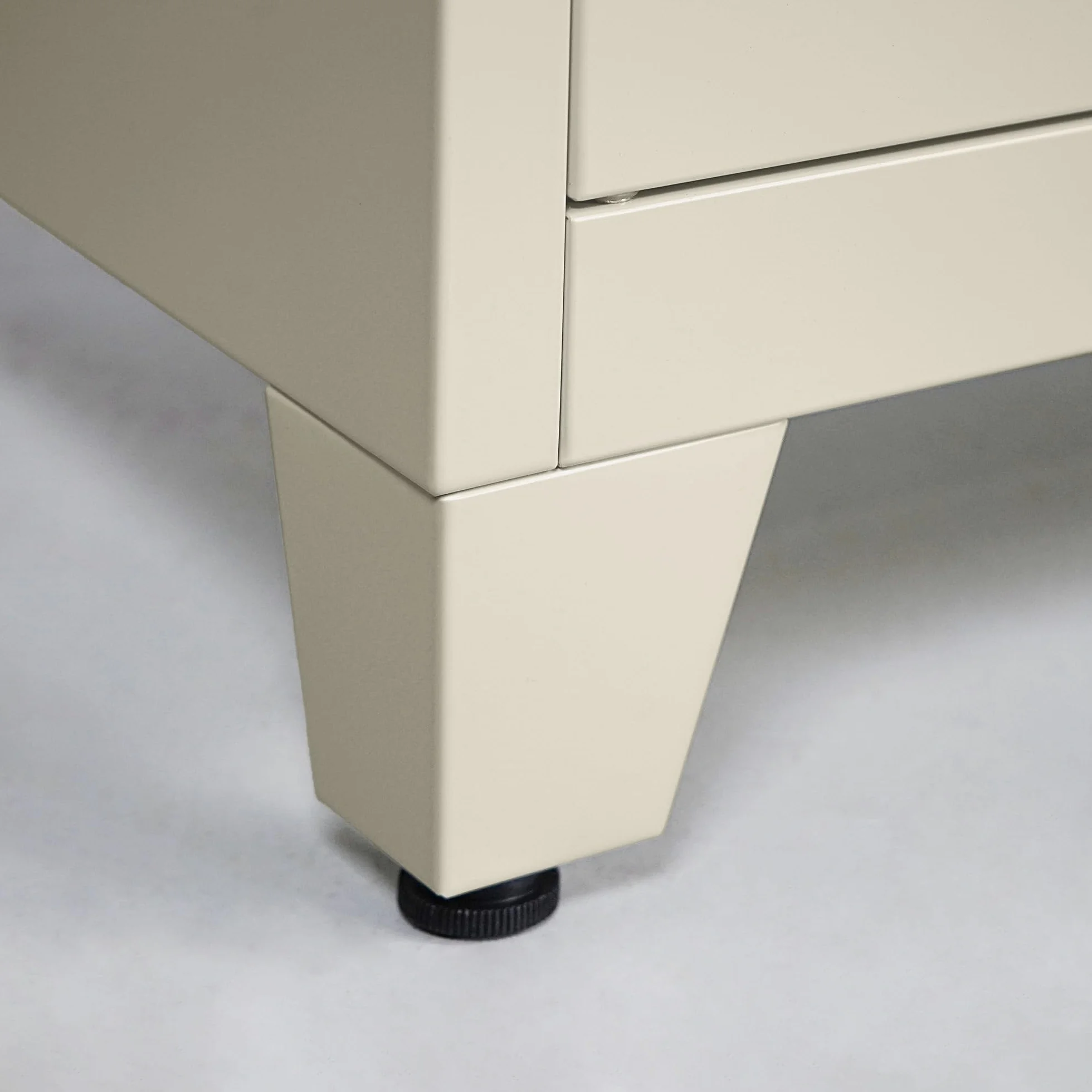 WeHome - Armadio Da Ufficio In Metallo 85x45x190 Cm Con Serratura, Mobile Ufficio Metallo Con 2 Ante E Mensole, Libreria Metallica Archivio Con 5 Ripiani Regolabili Per Ufficio O Archivio (Avorio)