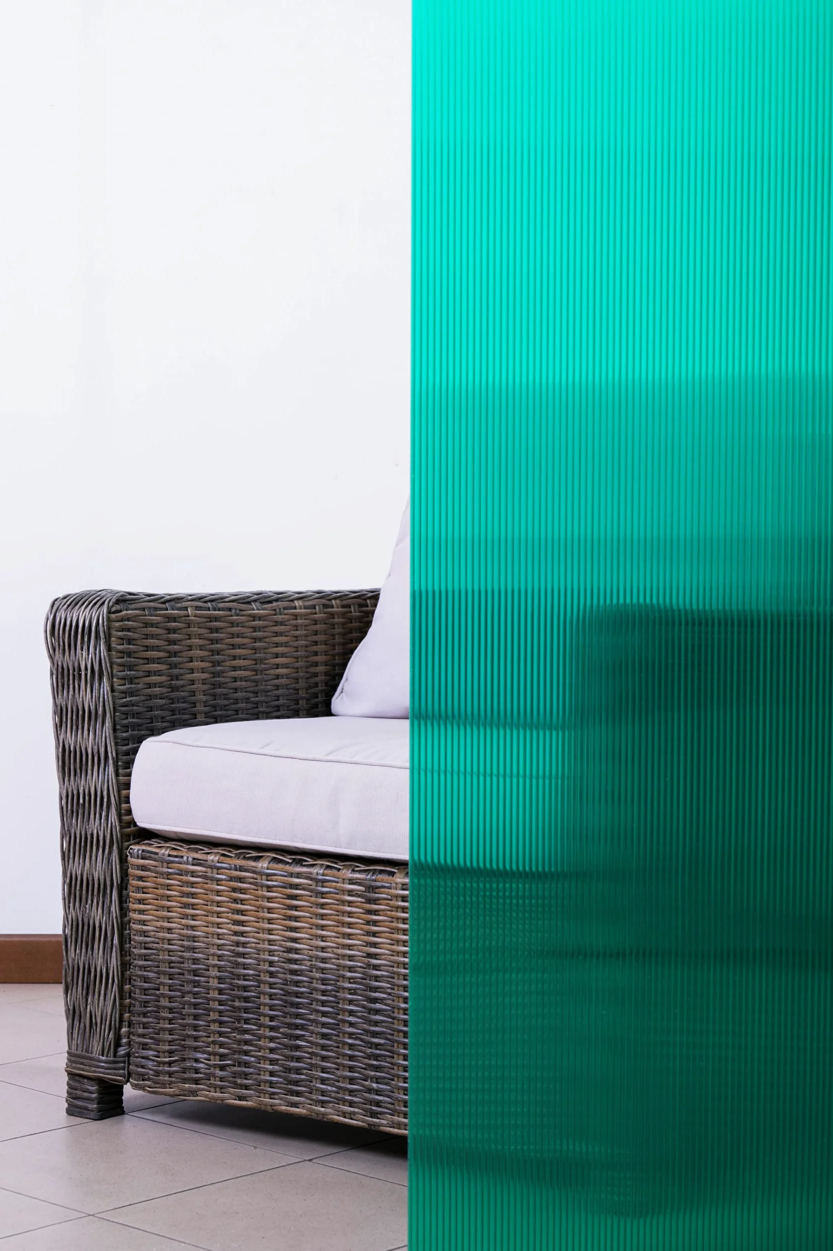 Lastra Policarbonato Alveolare EXOLON 3000x1050mm Spessore 10mm 4 Pareti VERDE