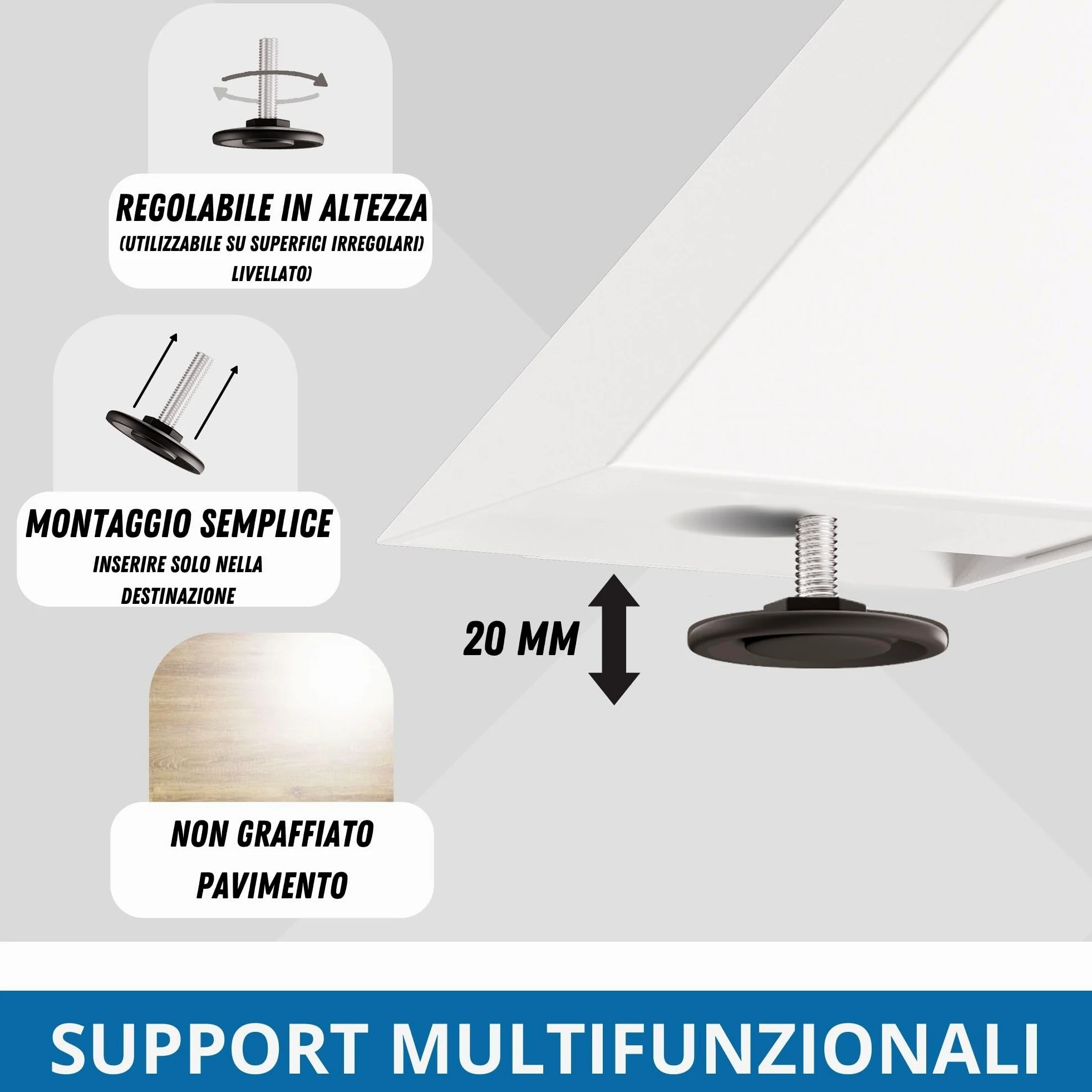 Gambe Tavolo Bianco Altezza 72 cm Struttura del Tavolo in Ferro Orion Design SPIDER Ragno Piede Piedi Acciaio Inox Gamba Solida per Tavolo da Pranzo Conferenza Basamento Tavolino DIY