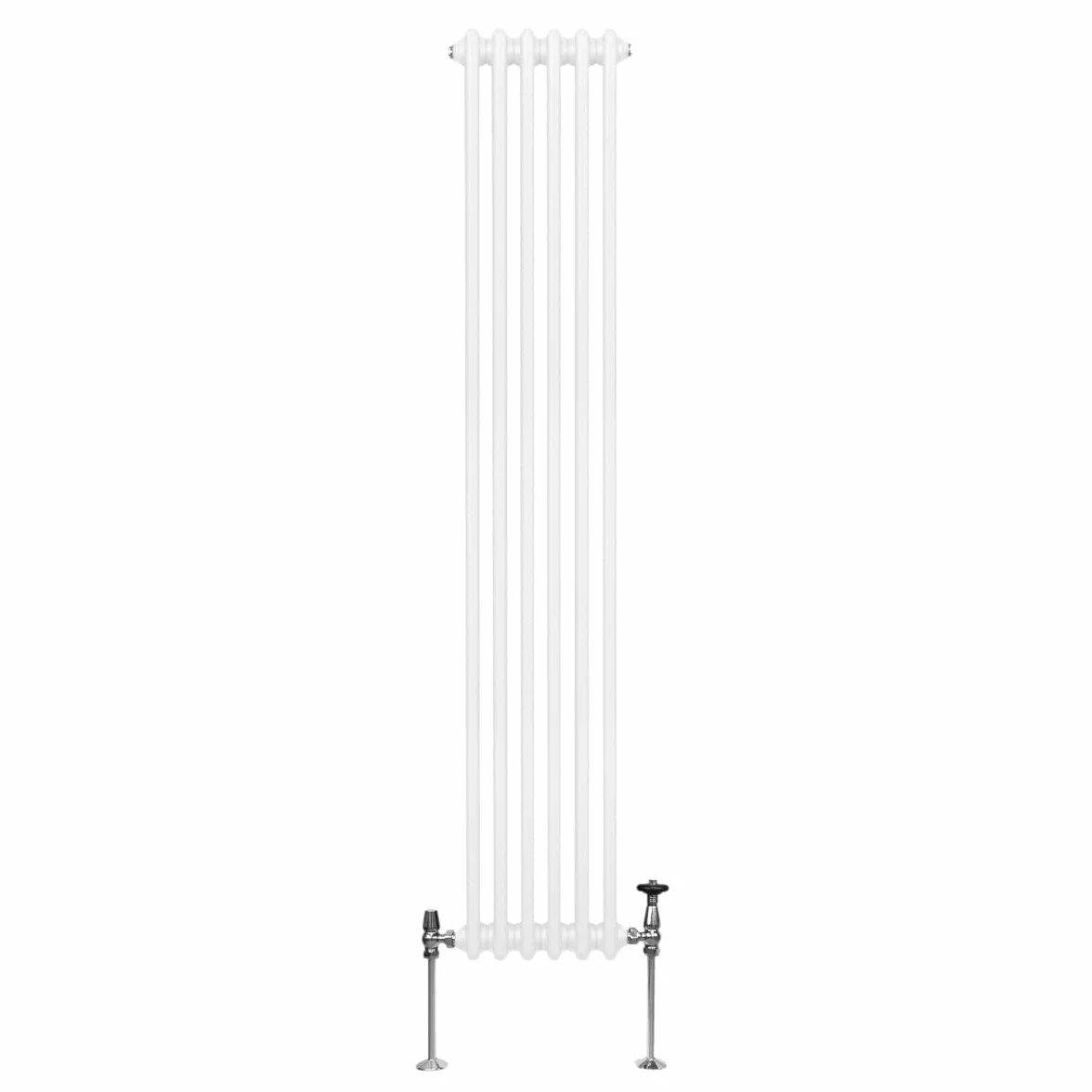 Radiatore Termosifone a 2 Colonne 1800mm x 292mm Moderno Centralizzato Bianco in Acciaio Inox Verticale a Parete Cucina Soggiorno Bagno Kit di Fissaggio e Spazzola Inclusi