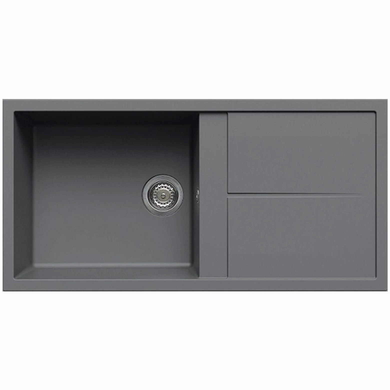 ELLECI LMU48073 | Lavello da incasso METALTEK UNICO 480 | Colore : Titanio
