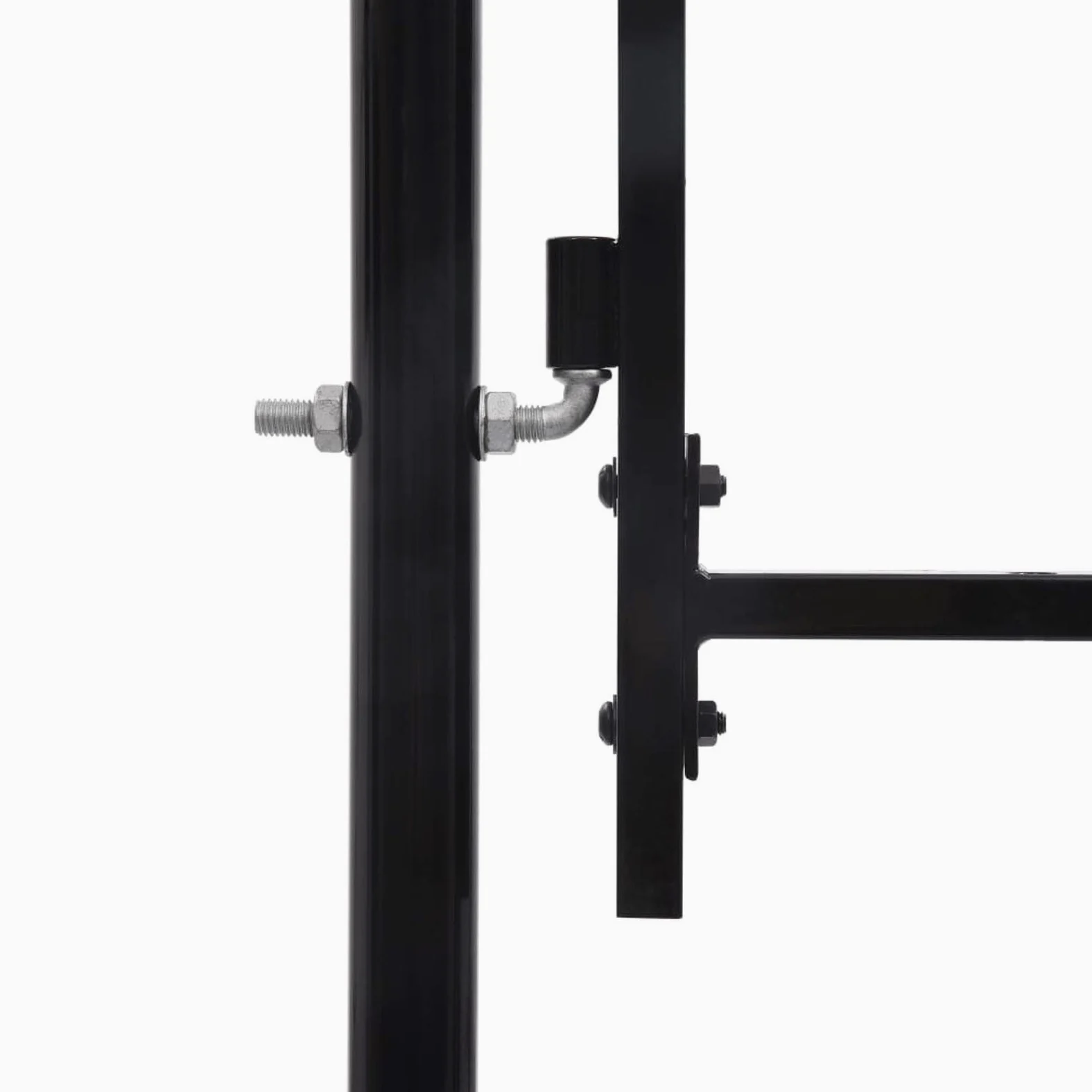 Gecheer Cancello da Giardino a Doppia Anta con Punte a Lancia in Acciaio Nero 300x150/175/200 cm 400x200/248 cm,Cacello per Recinzione,Cancello in Metallo,Cancello da Esterno,Cancello in Acciaio