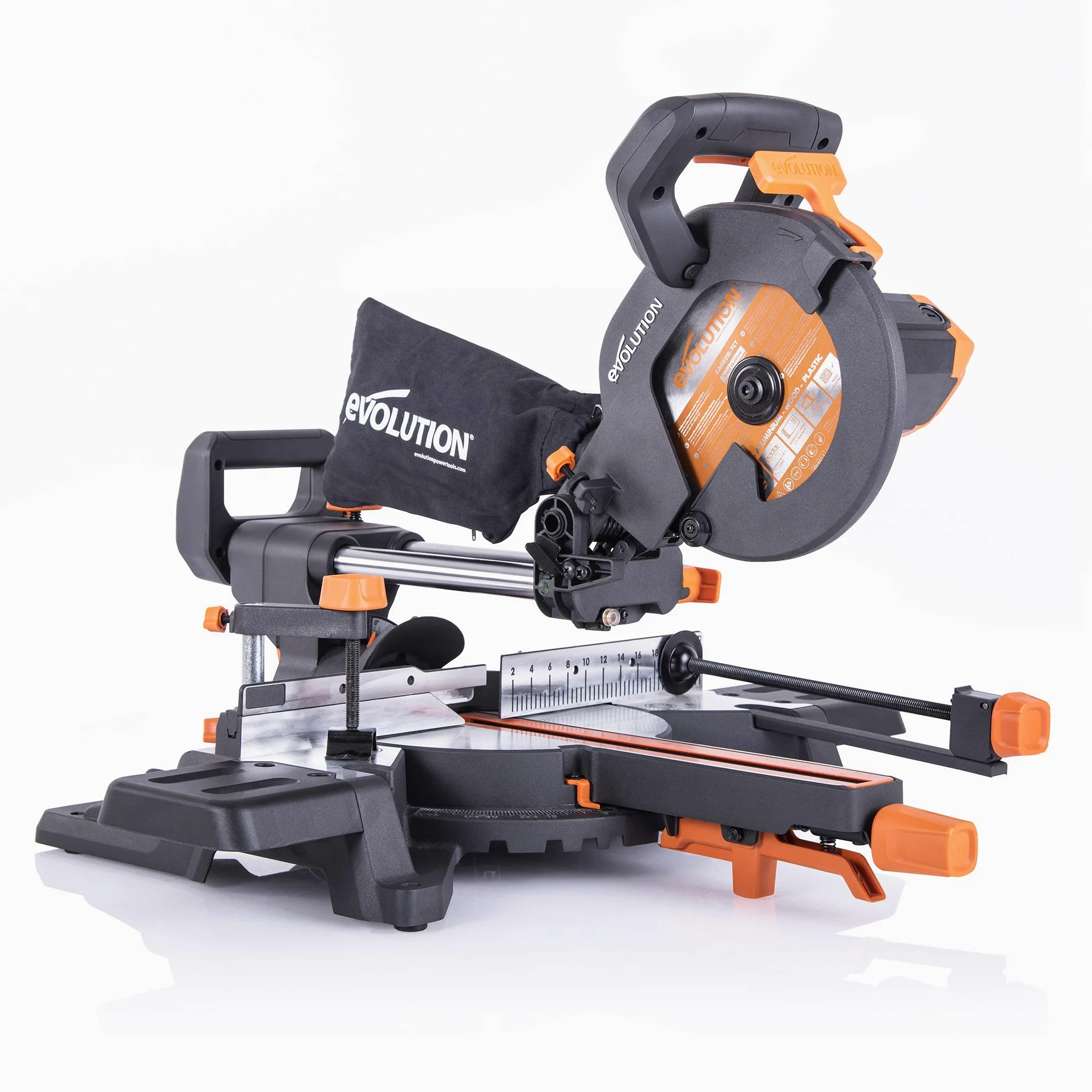Evolution Power Tools 048-0032A R210SMS-300+ Troncatrice Radiale Scorrevole Multi-Materiale 210 mm con Pacchetto Plus, 230 V