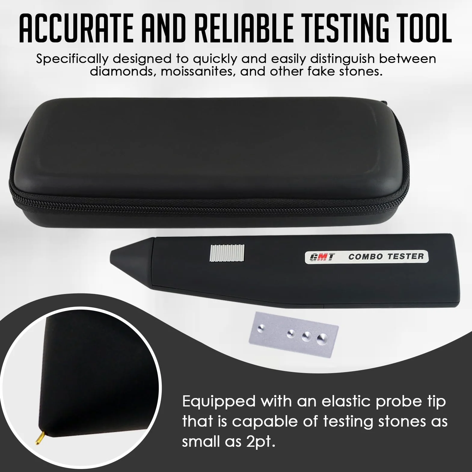 Kit professionale tester combo gemme da 2pt - Dispositivo ad alta precisione per diamanti, moissanite, metalli e selezione di gemme - Ideale per principianti ed esperti