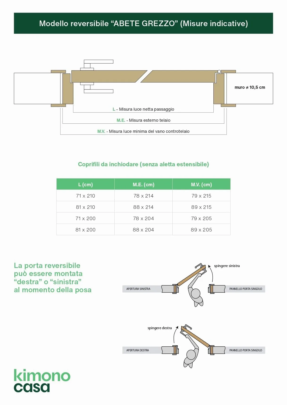 Porta Abete Grezzo Reversibile 210 x 70