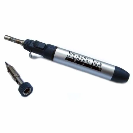 "B-BLACK" SALDATRICE METALLICA CON TORCIA GAS SENZA FILI CON DUE PUNTE INTERCAMBIABILI PER SALDATURA, BRUCIATURA DEL LEGNO ATTREZZO MULTIUSO