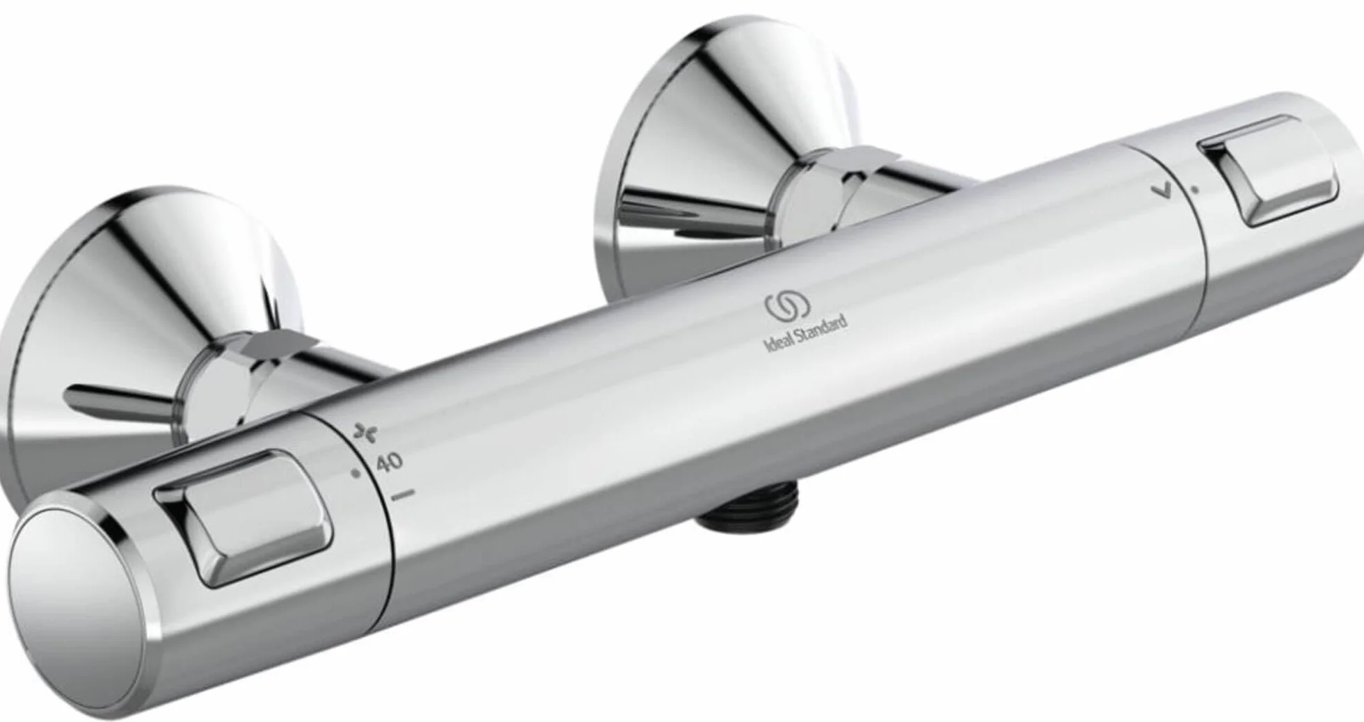 CERATHERM T25 | Miscelatore doccia da appoggio 315x100x70 mm cromato, 22 l/min (3 bar) | Funzione termostatica, risparmio idrico ed energetico, CoolBody, blocco di sicurezza, certificato NF