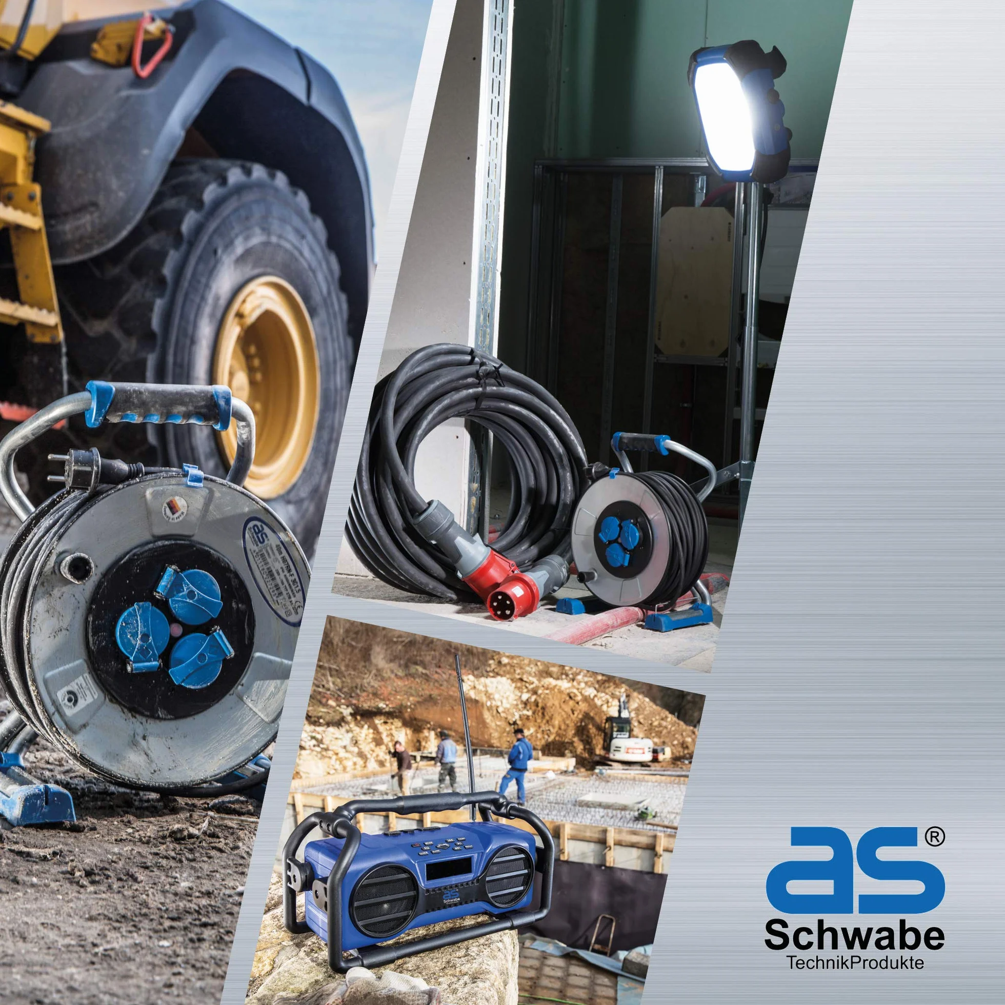 as - Schwabe - Cavo di prolunga CEE, 400V/16A, H07RN-F 5G1,5, IP44, colore: Nero, per cantieri, fabbriche, 60368