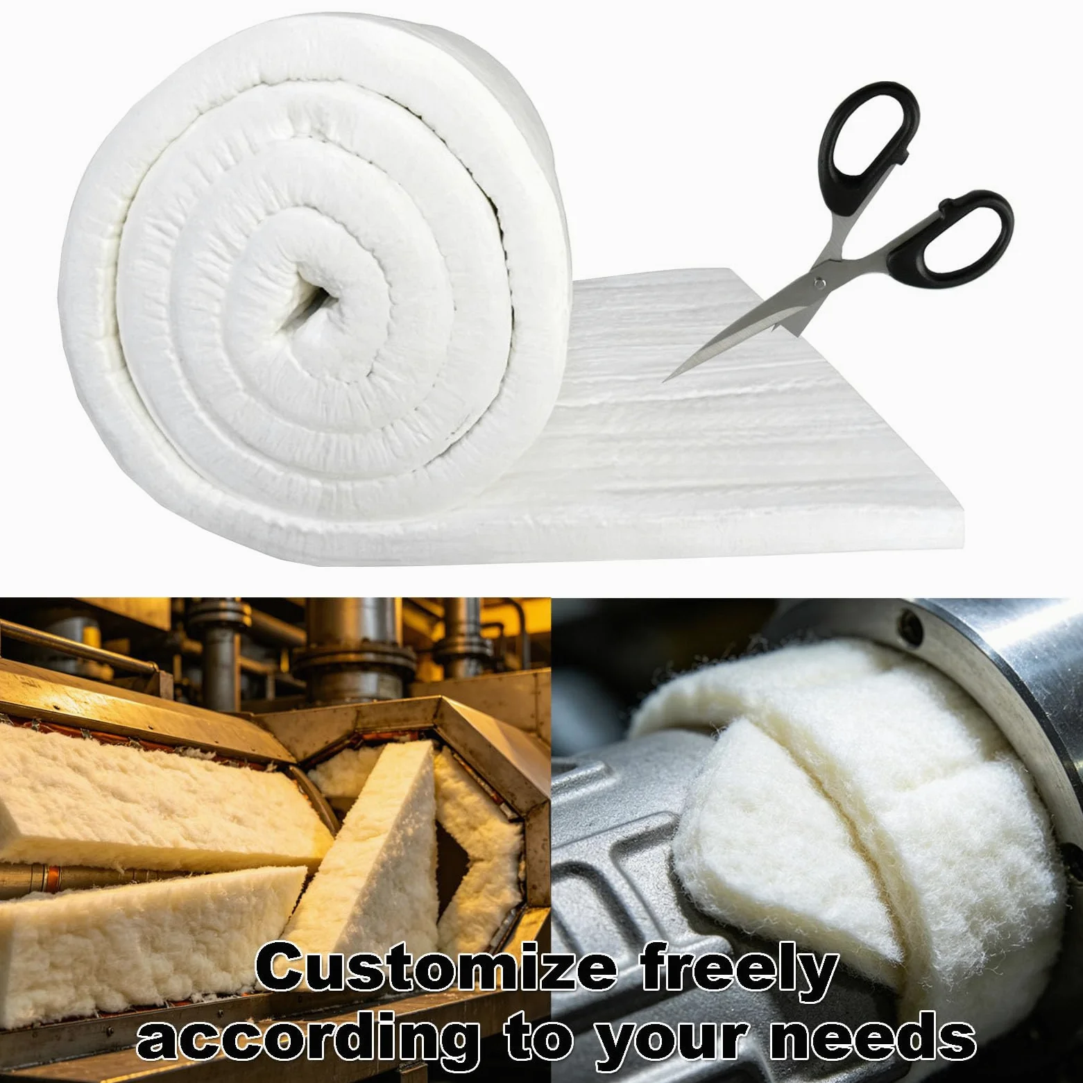 Coperta in Fibra Ceramica Isolante - Isolamento Termico e Ignifugo Senza Manutenzione per Forni e Stufe a Legna - Lana di Roccia ad Alta T(Size:5m * 0.61m * 30mm(196.85 * 24.02 * 1.18 inches))