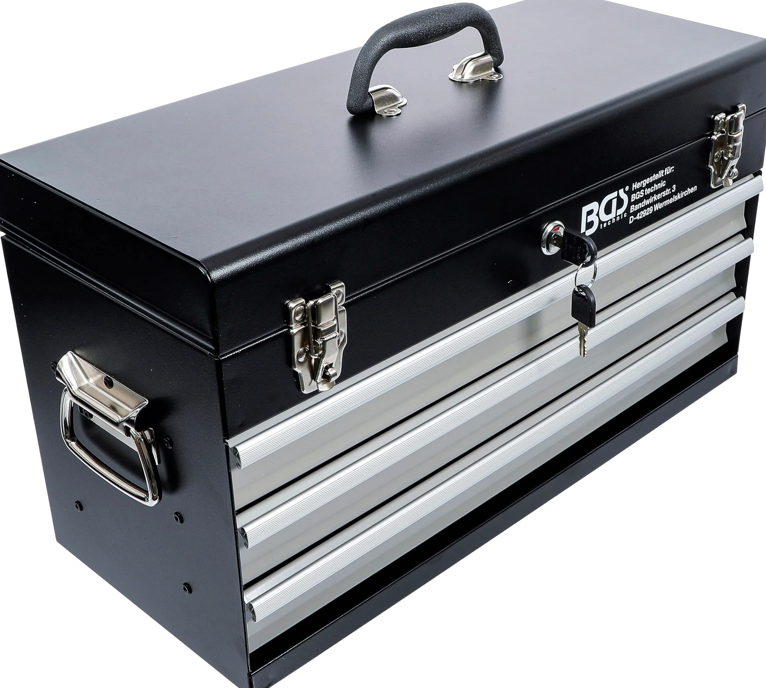 BGS 3312 | Valigetta utensili in metallo, vuota | 3 cassetti