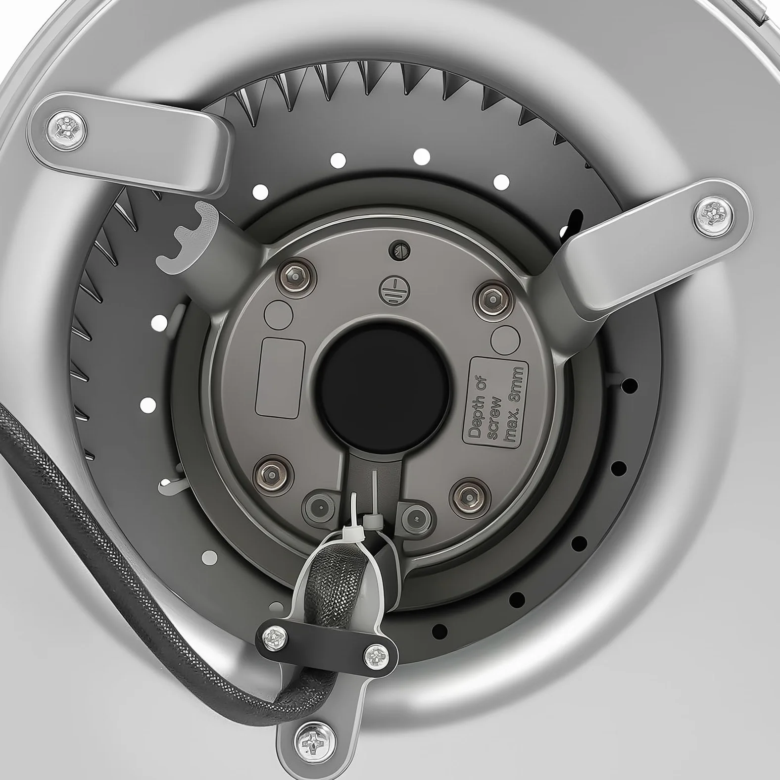 Ventilatore centrifugo Ventola radiale industriale 150W 220V, 60 dB,1300rpm, 840 m³/h, per ventilazione, raffreddamento essiccazione di fabbriche ed edifici Bocchetta 230x99mm