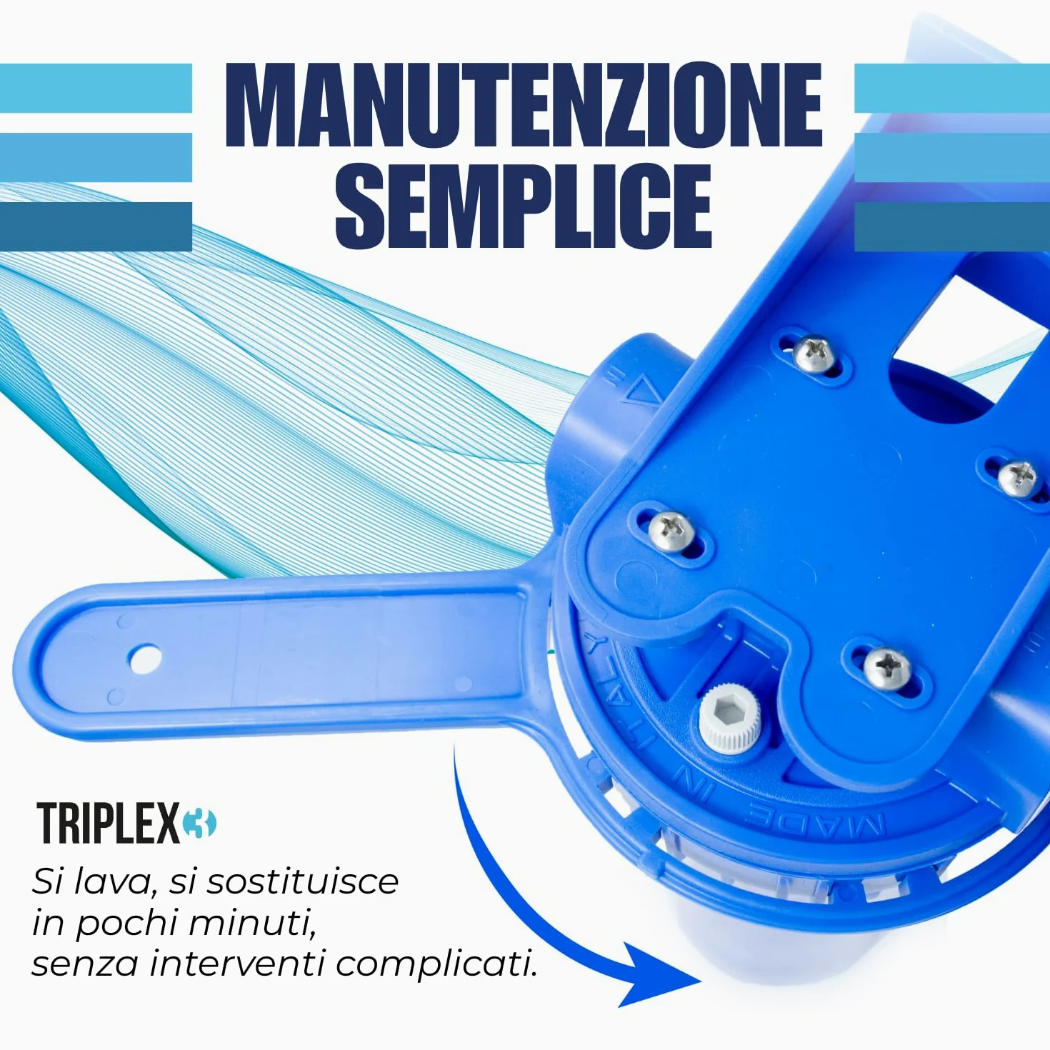 AQUASKUDO Filtro Acqua Rubinetto tre Stadi 3/4, Kit Filtro Acqua Sotto Lavello Made in Italy - Depuratore Acqua Domestico, Contenitore Filtri Anticalcare e Carboni Attivi