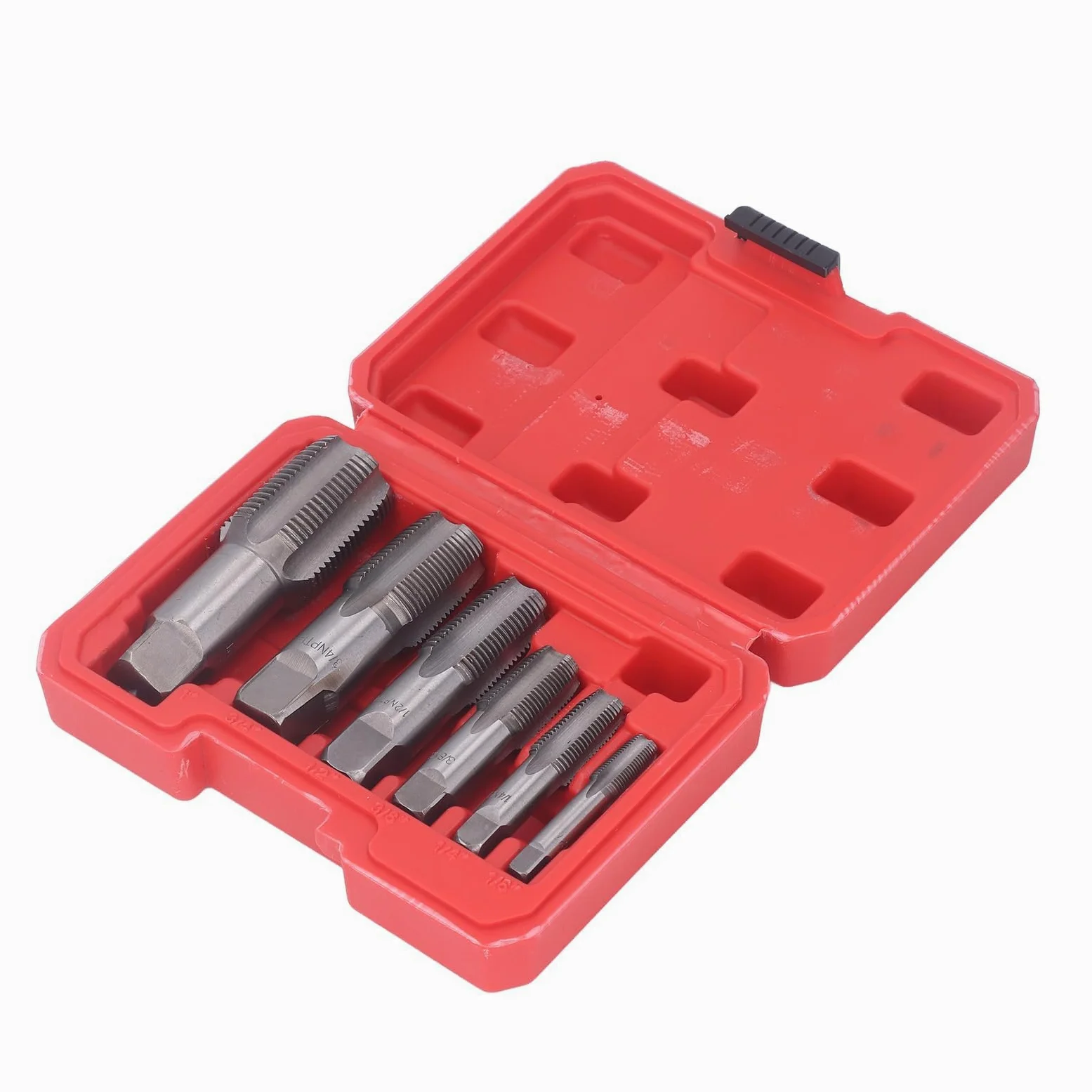 Set di Rubinetti NPT 6 Pezzi in Acciaio Al Carbonio Filettati per Impianti Idraulici Tubi 1 3/4 1/2 3/8 1/4 1/8