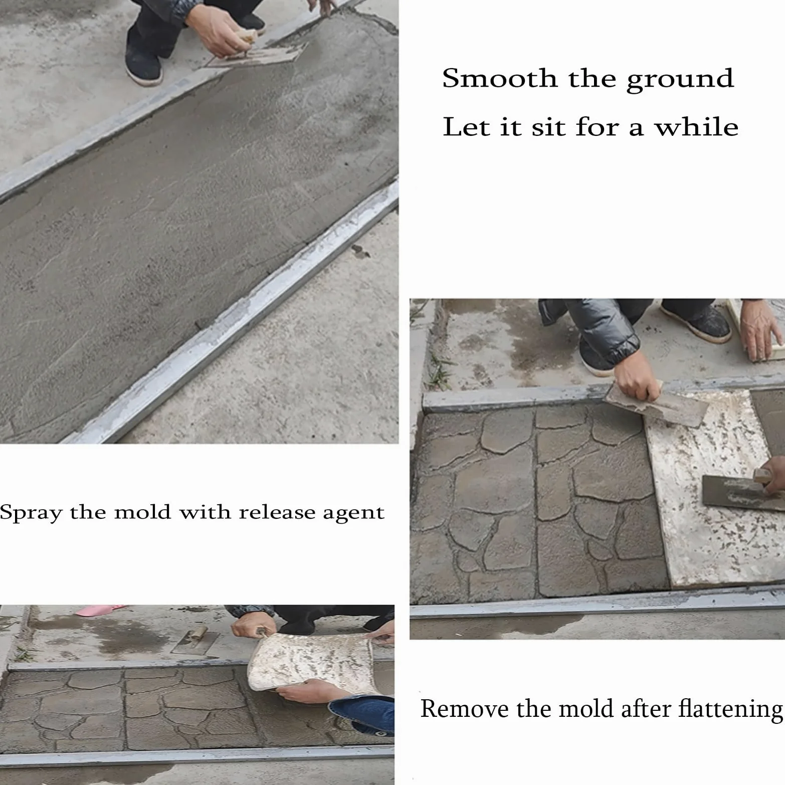 Stampo decorativo in calcestruzzo per giardino esterno, cassaforma per pavimentazione riutilizzabile per progetti fai da te di sentieri e patio