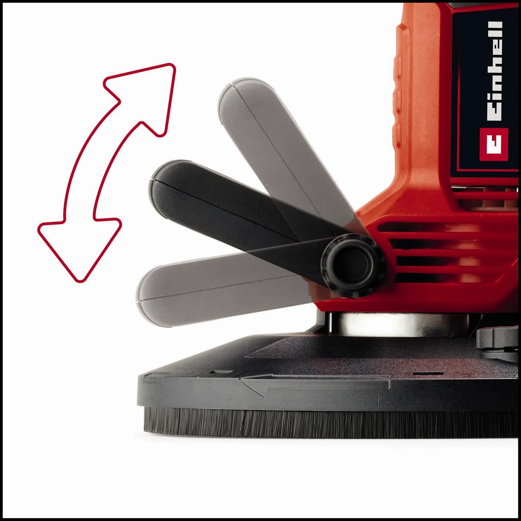 Einhell Smerigliatrice per cartongesso TC-DWS 225 (1220 W, piatto abrasivo con corona a spazzola, aspirazione polvere integrata, 6 x carta vetrata Ø 225 mm),Versione 2024