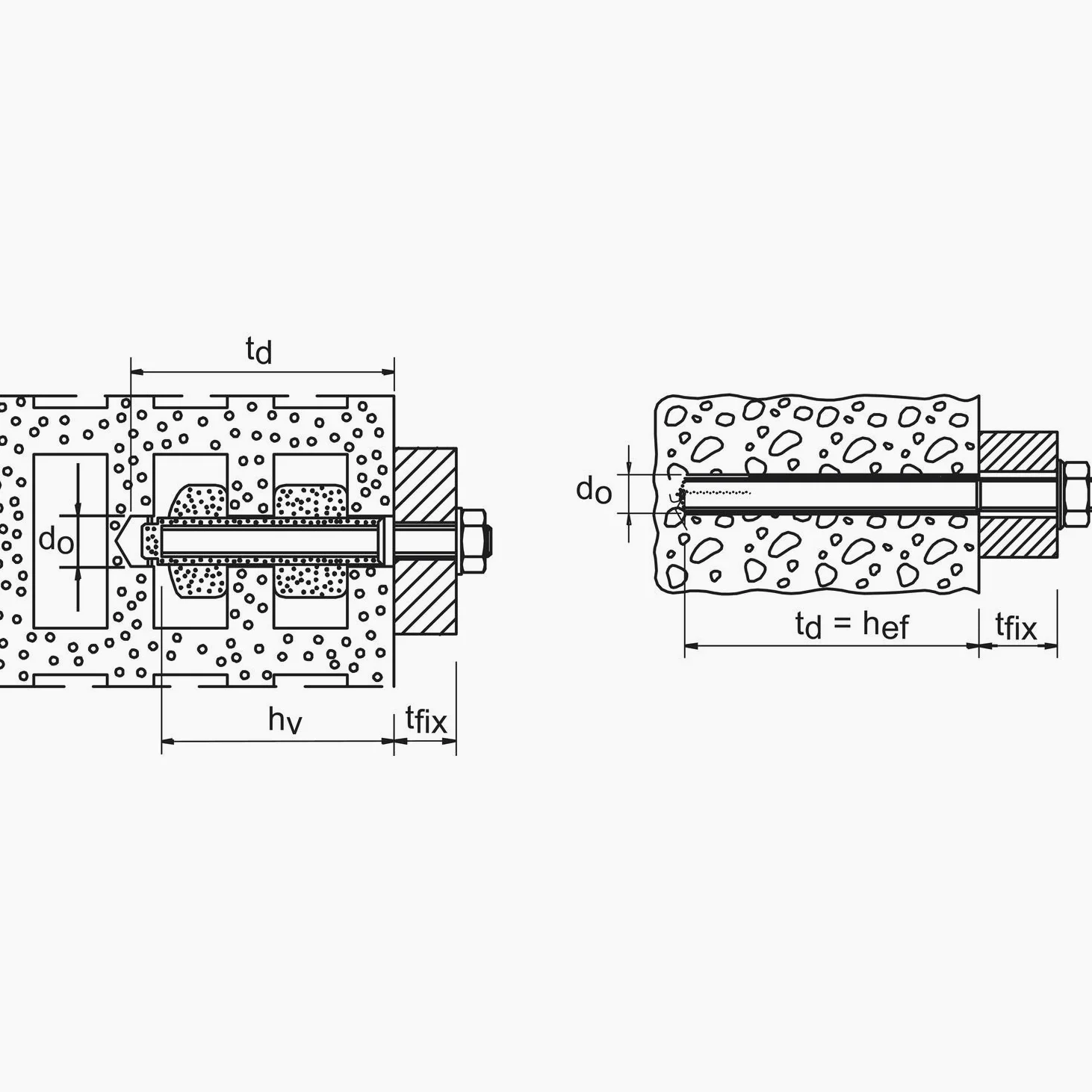 FISCHER FIS H12x1000 L, Bussola retinata in metallo, 10 pz., 50598