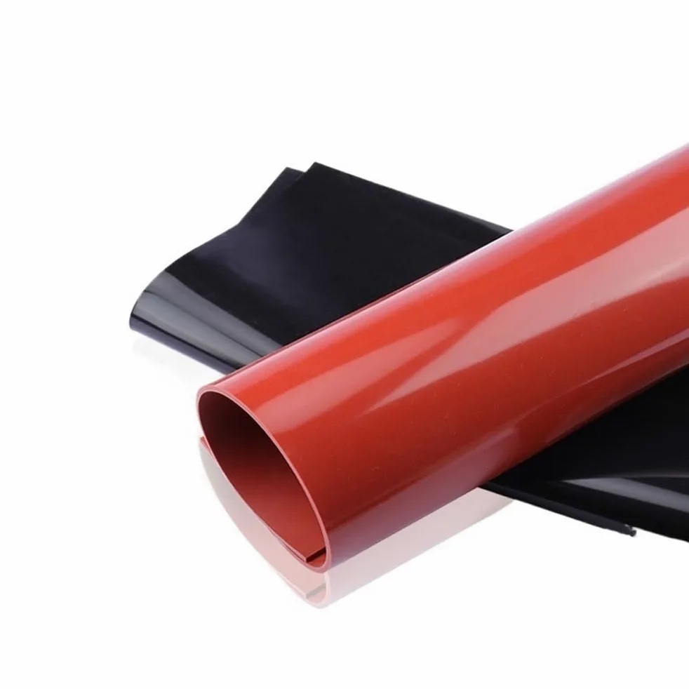 Lastra in Gomma Siliconica 500mm x 500mm, Spessore 6mm Tappetino in Silicone, film di silicone, Guarnizione Resistente alle Alte Temperature per Realizzare Guarnizioni e Tenute(rosso)