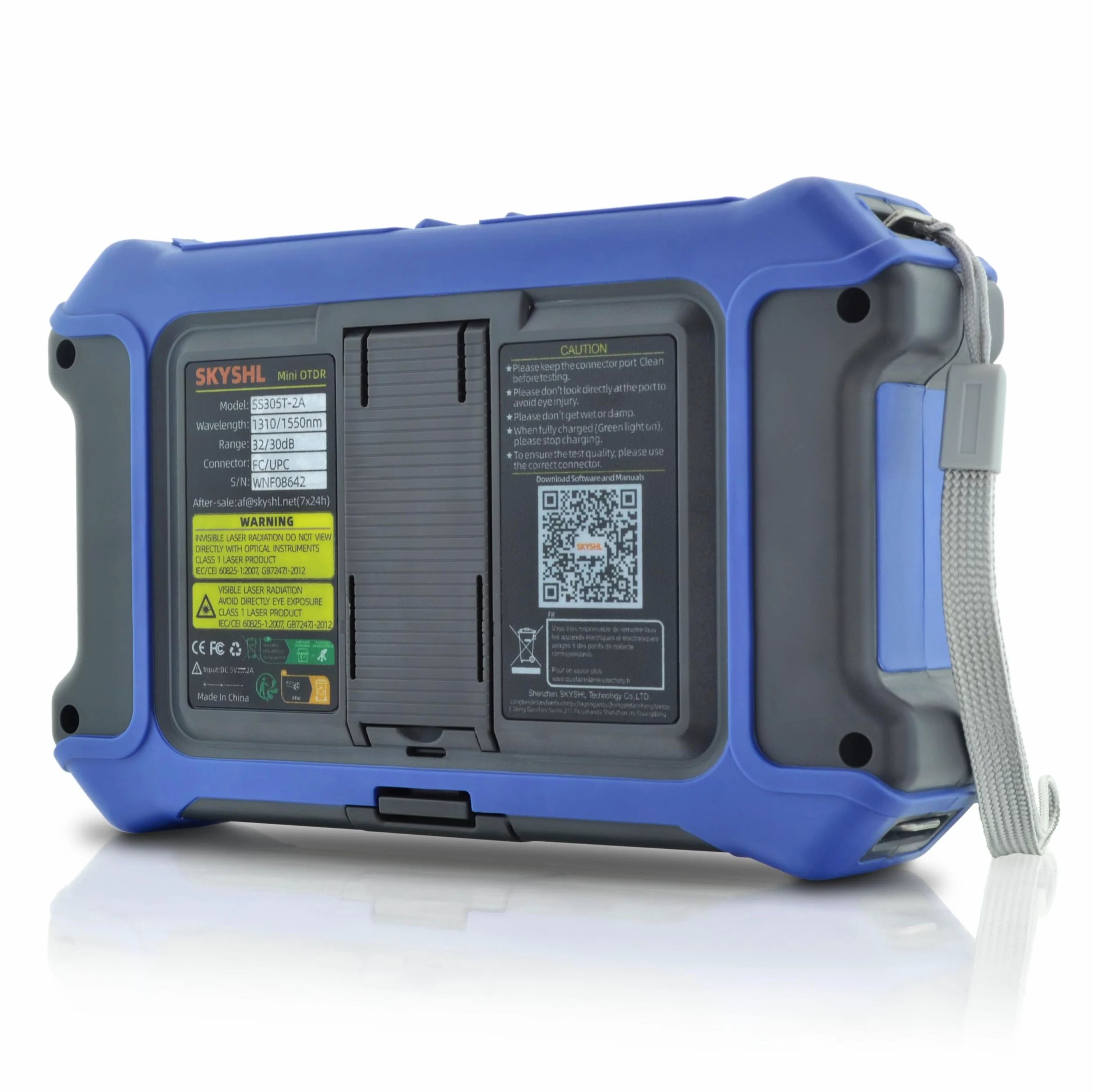 1310nm/28dB+1550nm/26dB SM Fibra OTDR Tester con OPM+10G OPM+OLS+VFL+Mappa degli Eventi+Tester di perdita+Test Multifibre+Test RJ45 con APC&UPC SC+FC+ST+LC-SS305T-2A1