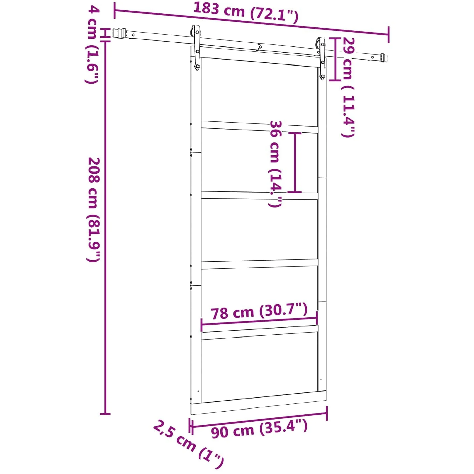 vidaXL Porta scorrevole Naturale 90 x 208 cm Legno Massello di Pino, Soggiorno, Porta Scorrevole Moderna, Divider in Legno, Binario Regolabile, Ingresso in Pino Salvaspazio