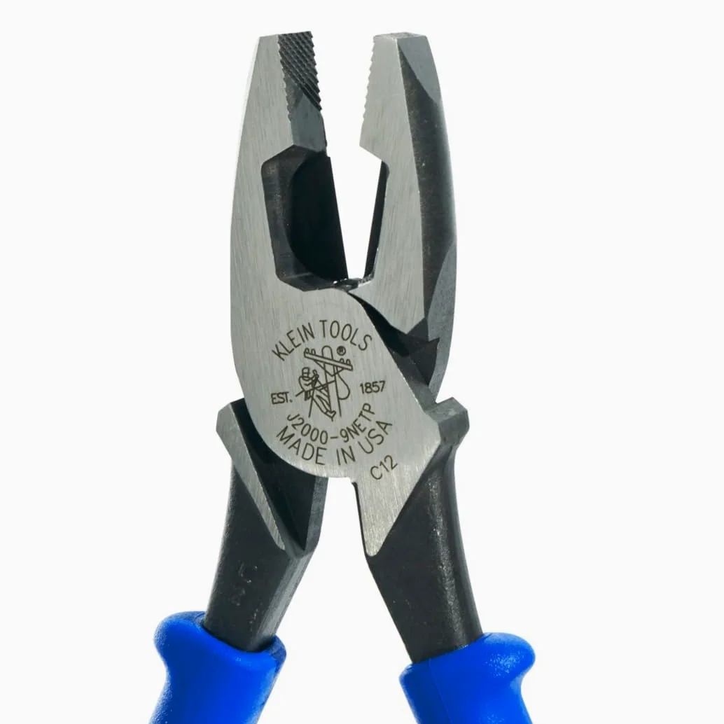 Klein Tools Journeyman J2000-9NETP Pinza per estrazione cavi Journeyman da 22,9 cm, realizzata negli Stati Uniti, da taglio laterale per impieghi gravosi