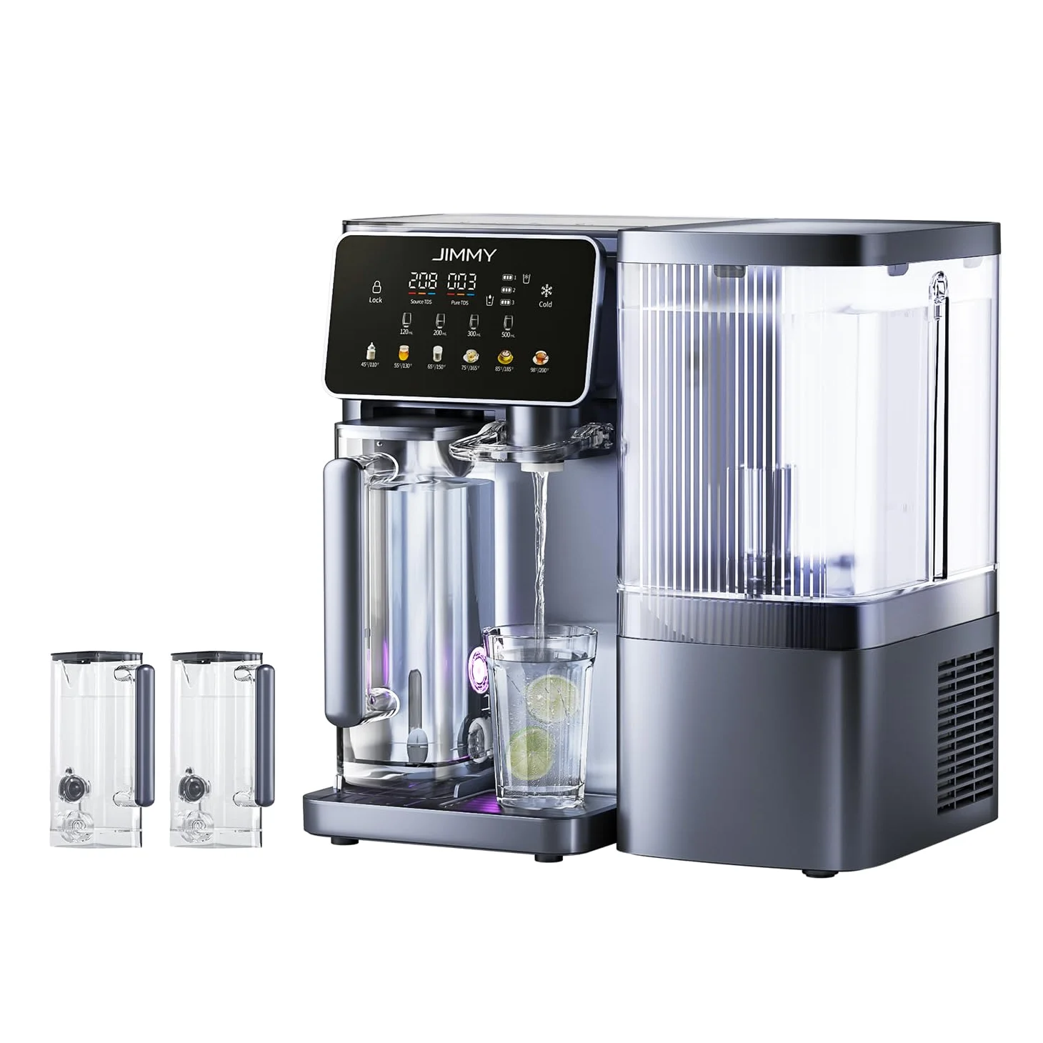Jimmy R9 Pro Purificatore ad Osmosi Inversa Domestica con Erogatore Istantaneo di Acqua Calda e Fredda, Filtrazione a 7 Stadi, Sterilizzazione UV, Riscaldamento Rapido 3 Secondi e Misuratore TDS