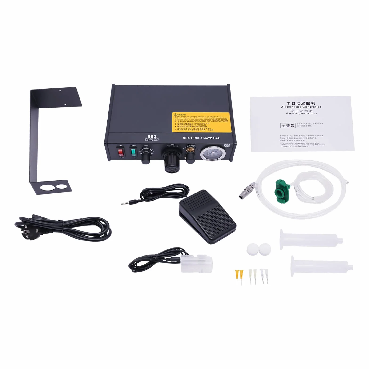 Distributore di colla semiautomatica, controllo di dosaggio pneumatico, dispenser di colla, display digitale, macchina di controllo della pasta, regolatore del liquido di saldatura 982,220 V AC, 50 Hz