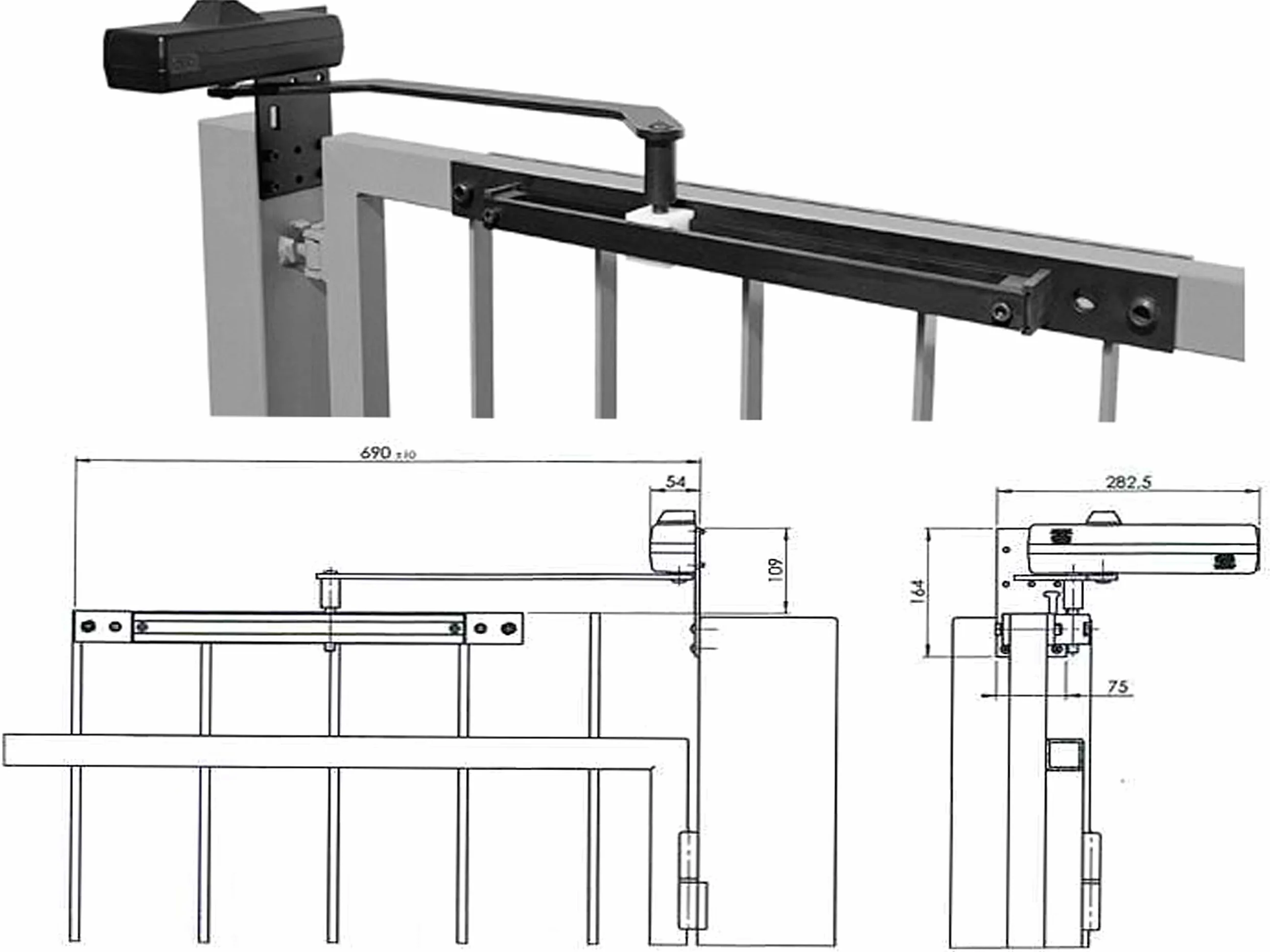 Assa Abloy 47739 Dc620G Chiudicancello, 1000 mm