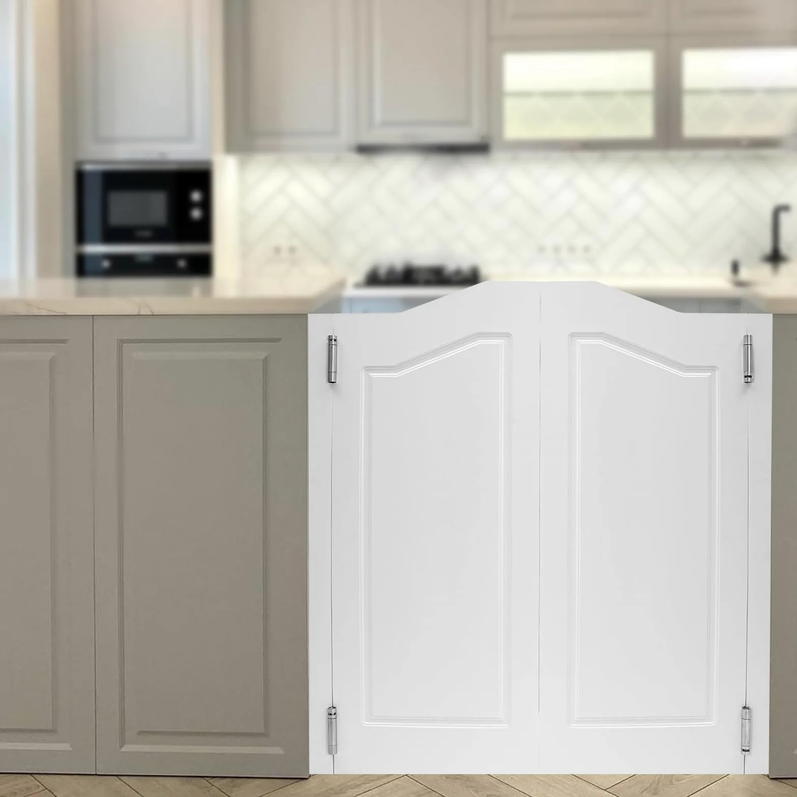 Porta a battente in legno, porta a battente, porta a battente in legno, porta a lamelle interna, 2 ante, 81 x 106,5 cm, spessore porta 3,5 cm, ideale per bar, giardino e salotti, con funzione di