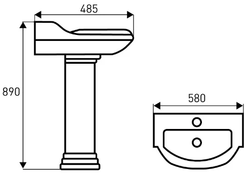 pietra – Rubinetto per lavandino in ceramica retro con colonna