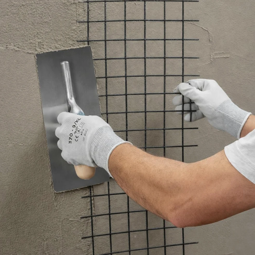FORTUNATO Rete in Fibra di Vetro per Armatura Massetti e Intonaci, 2 Rotoli 1x50m, Maglia 40x40mm, 160g/m², Copertura 100mq, Trattamento Antialcalino