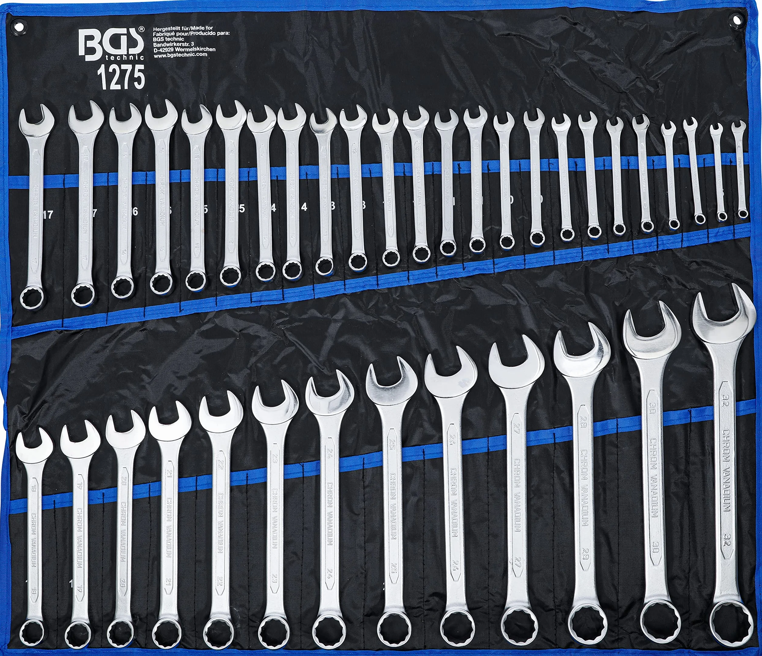 BGS 1275 | Serie di chiavi combinate anello-forchetta | 6 - 32 mm | 37 pz.