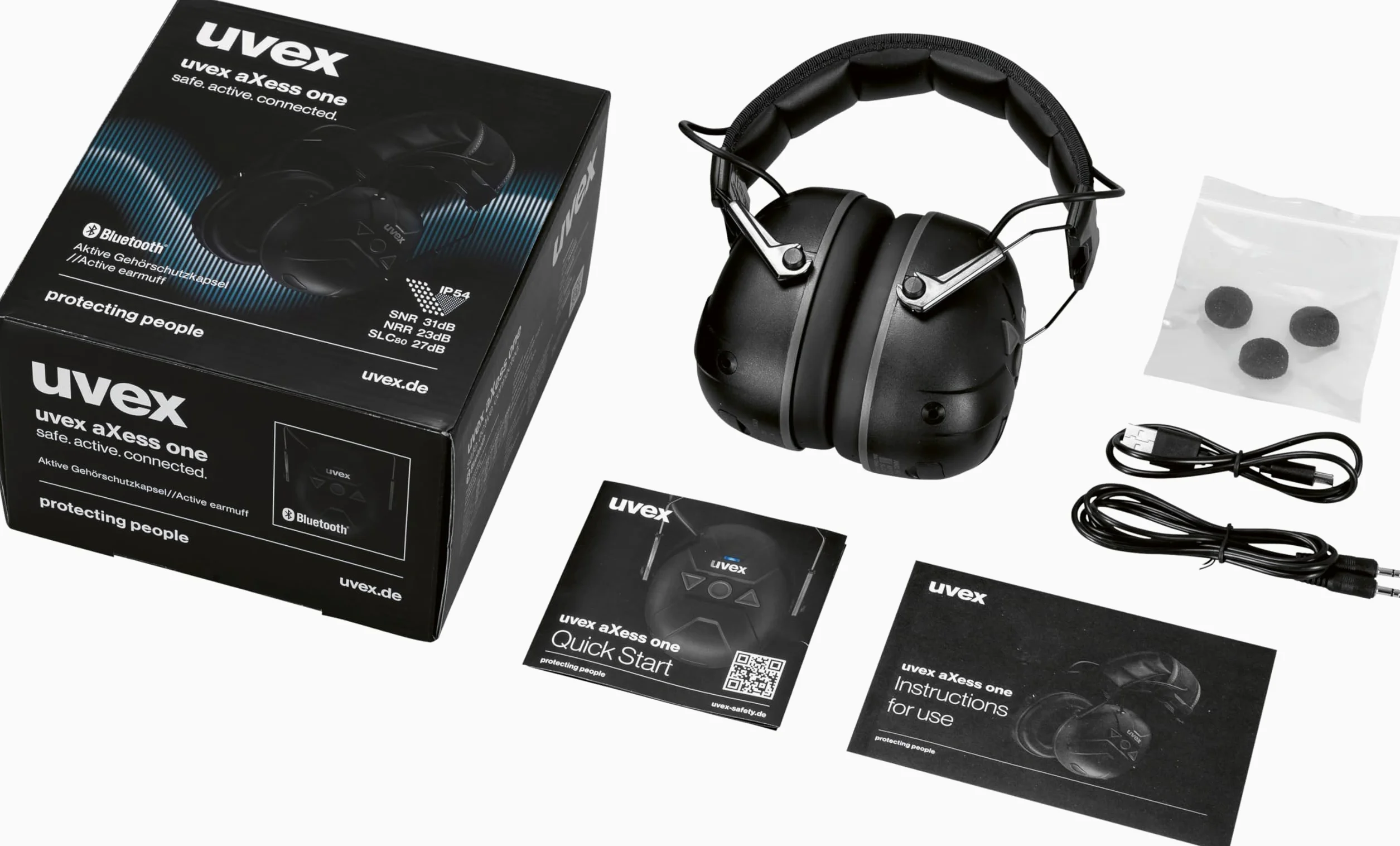Uvex aXess one - Protezione attiva dell'udito - protettore elettronico dell'udito con Bluetooth