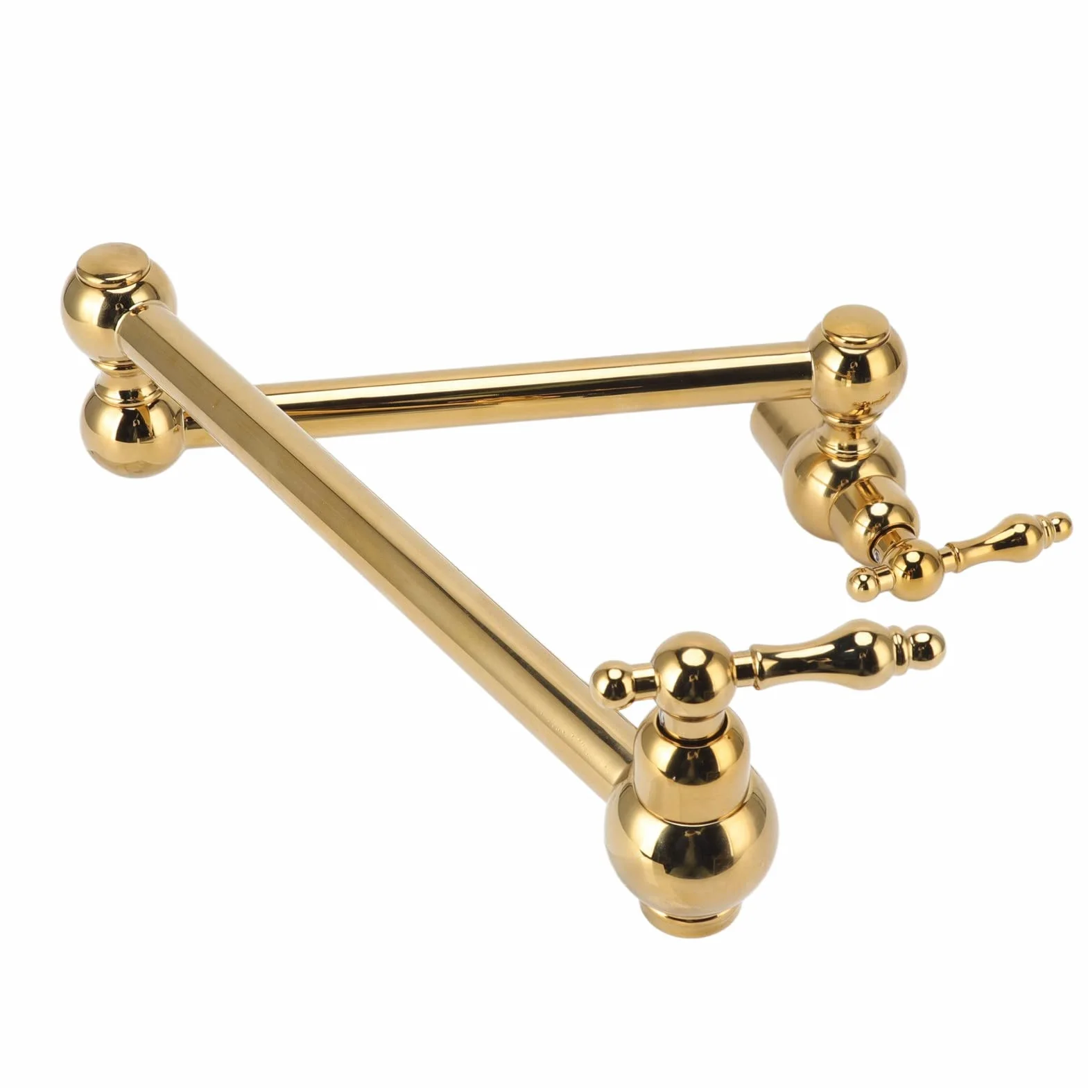 Rubinetto per Riempimento Pentole, Rubinetto da a Parete in Rame Rubinetto Freddo Singolo Estensibile Pieghevole con Braccio Oscillante a Doppio Snodo Rubinetto per Lavabo Estensibile(Titanio)