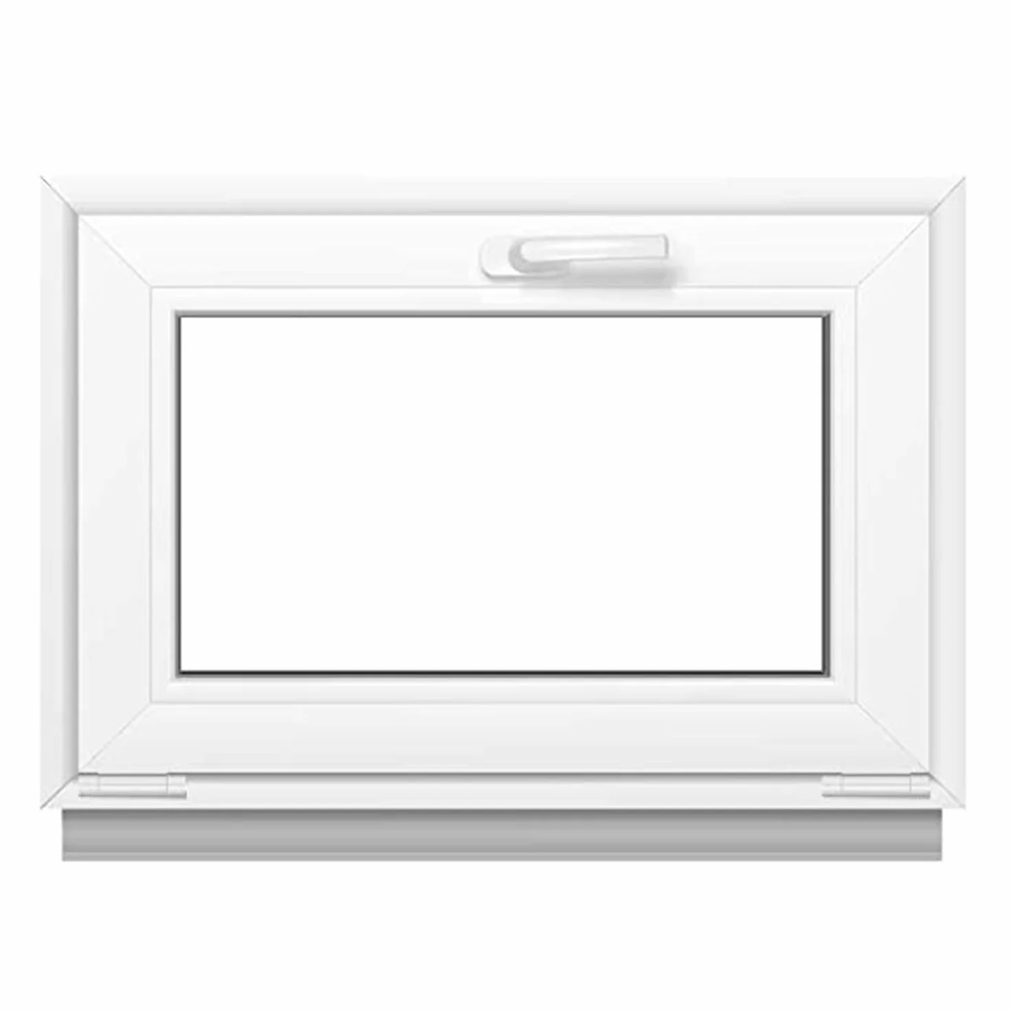 finestra in plastica - finestra ribaltabile bianca LxA: 400 x 500 mm - finestra per garage/casetta da giardino LxA: 40 x 50 cm a doppia vetratura - finestra con funzione ribaltabile